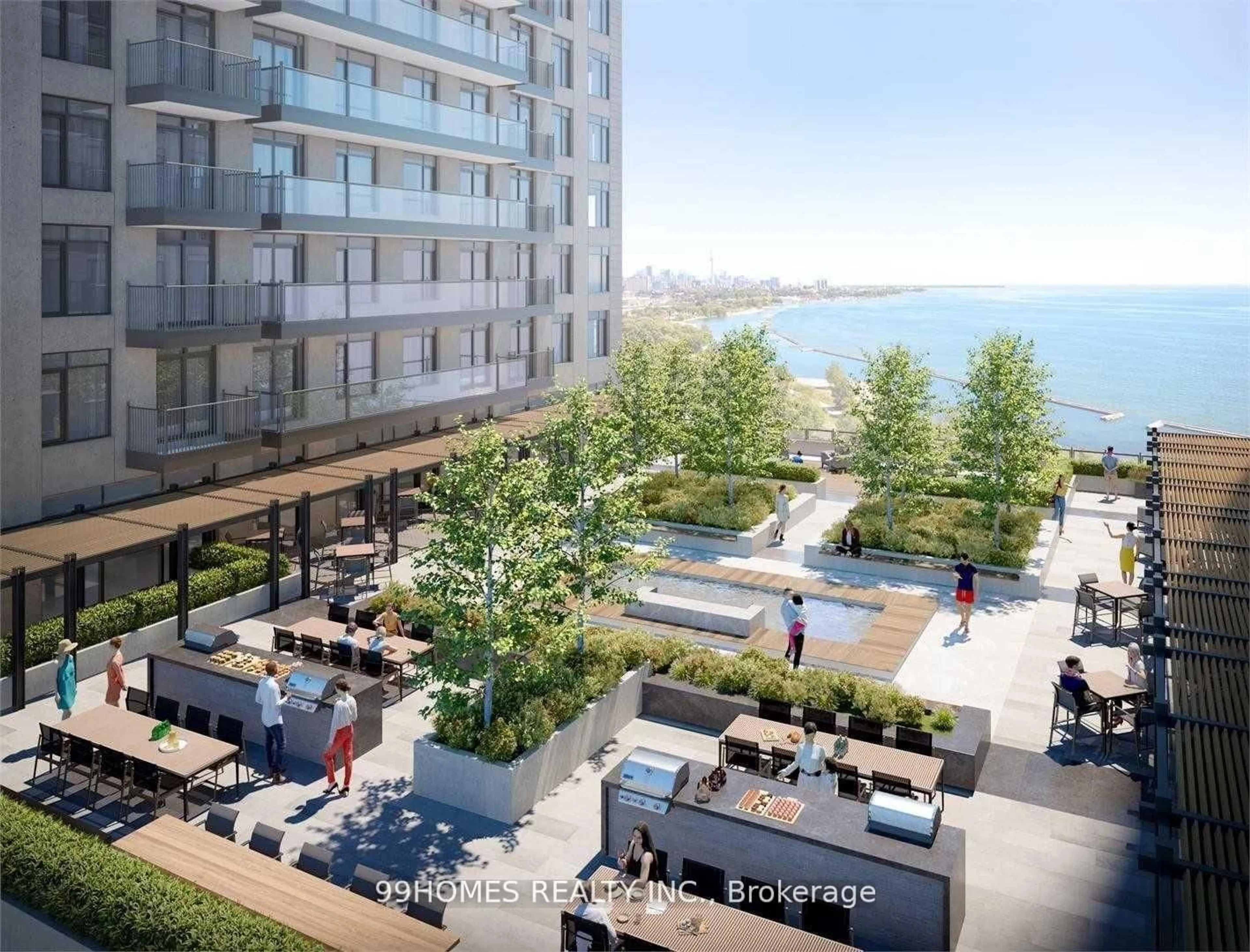 Patio, water/lake/river/ocean view for 1926 Lakeshore Blvd #1216, Toronto Ontario M6S 0B1