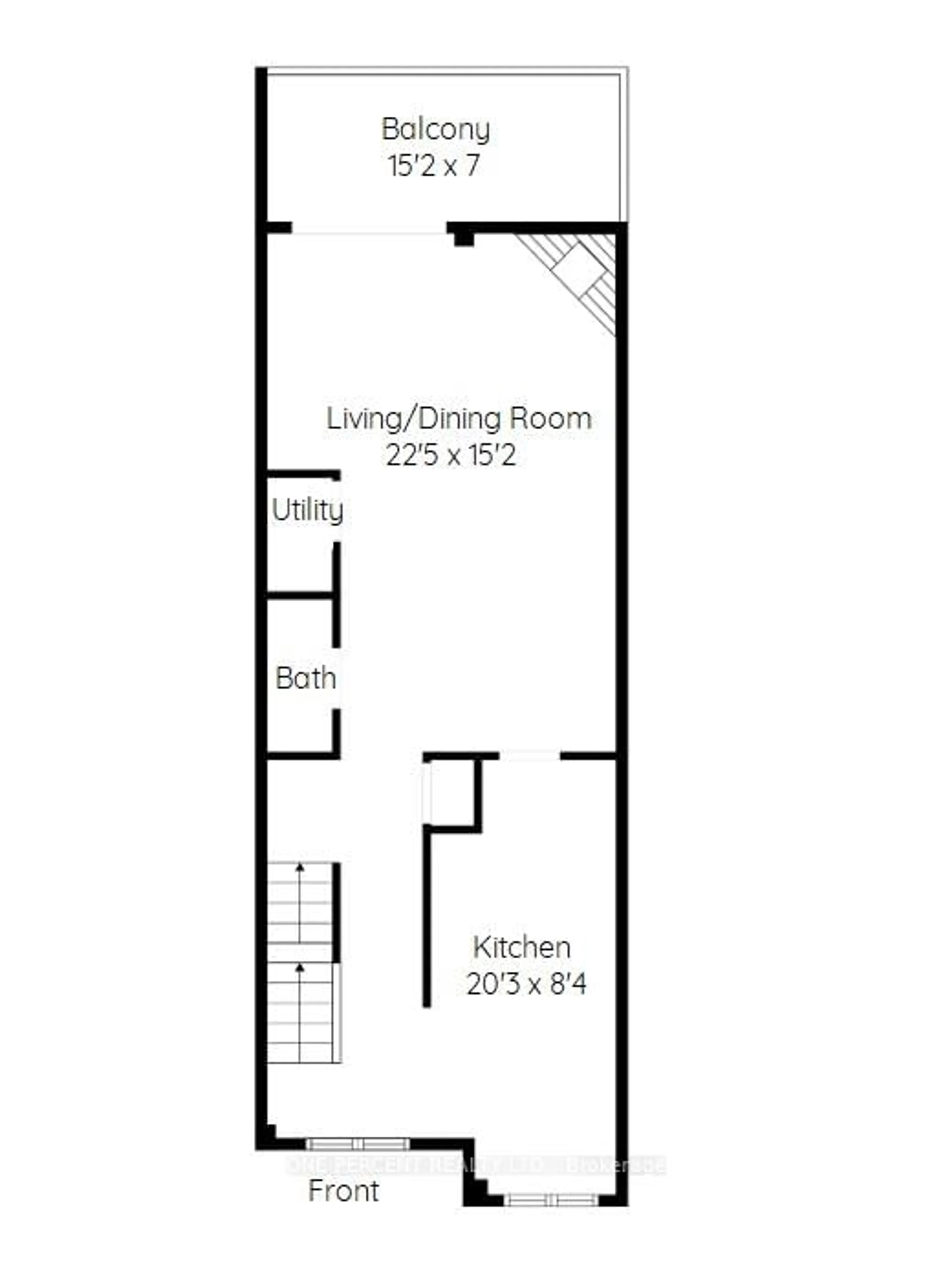 Floor plan for 2075 Walkers Line #203, Burlington Ontario L7M 4G7