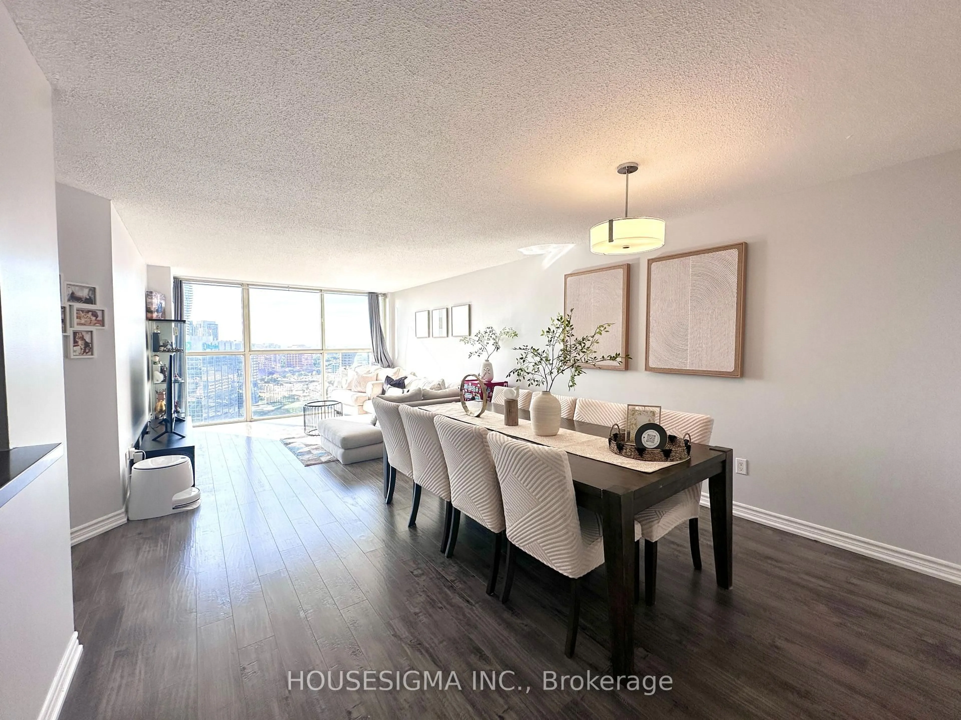 Dining room, wood/laminate floor for 4205 Shipp Dr #2409, Mississauga Ontario L4Z 2Y9