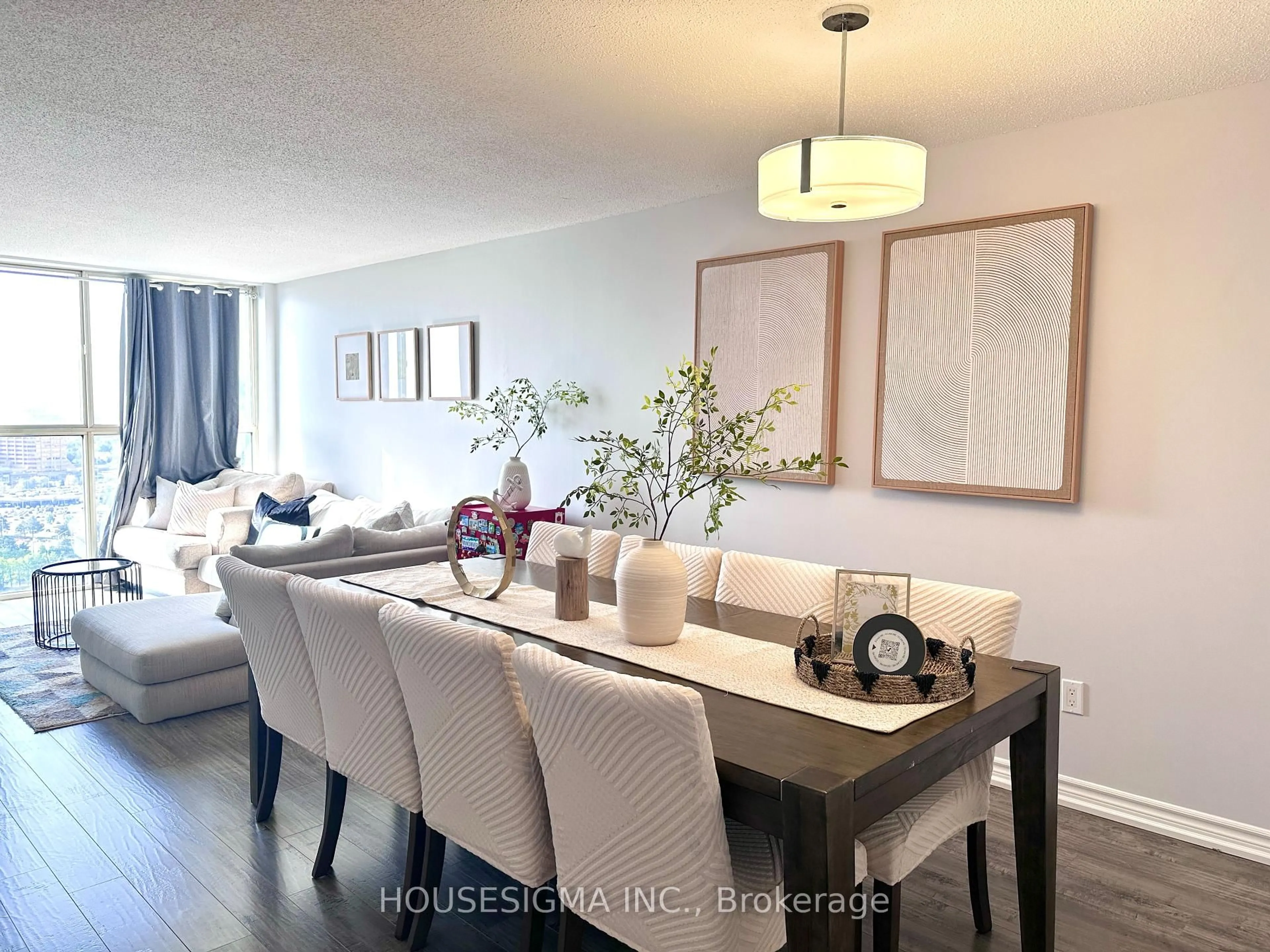 Dining room, wood/laminate floor for 4205 Shipp Dr #2409, Mississauga Ontario L4Z 2Y9