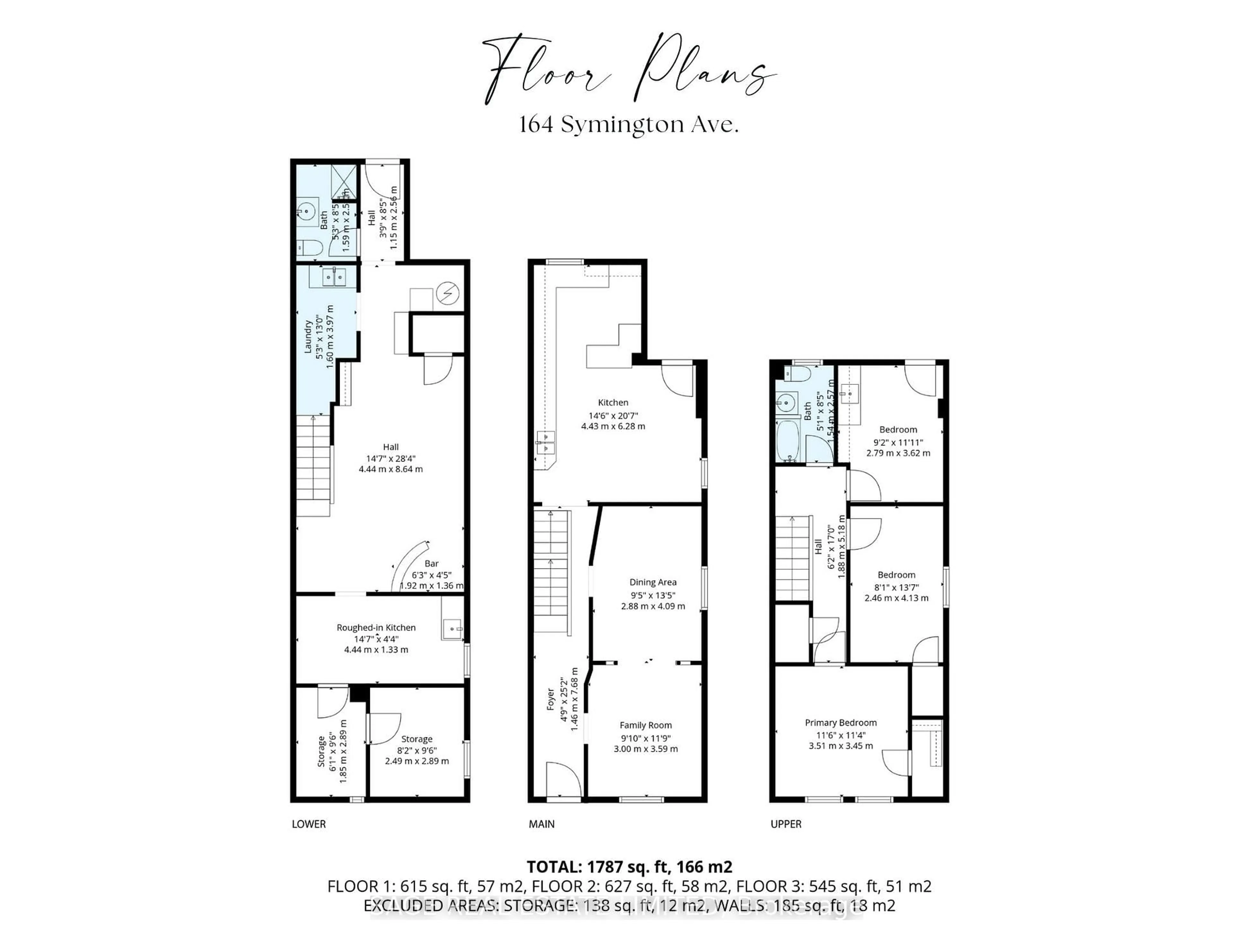 Floor plan for 164 Symington Ave, Toronto Ontario M6P 3W6