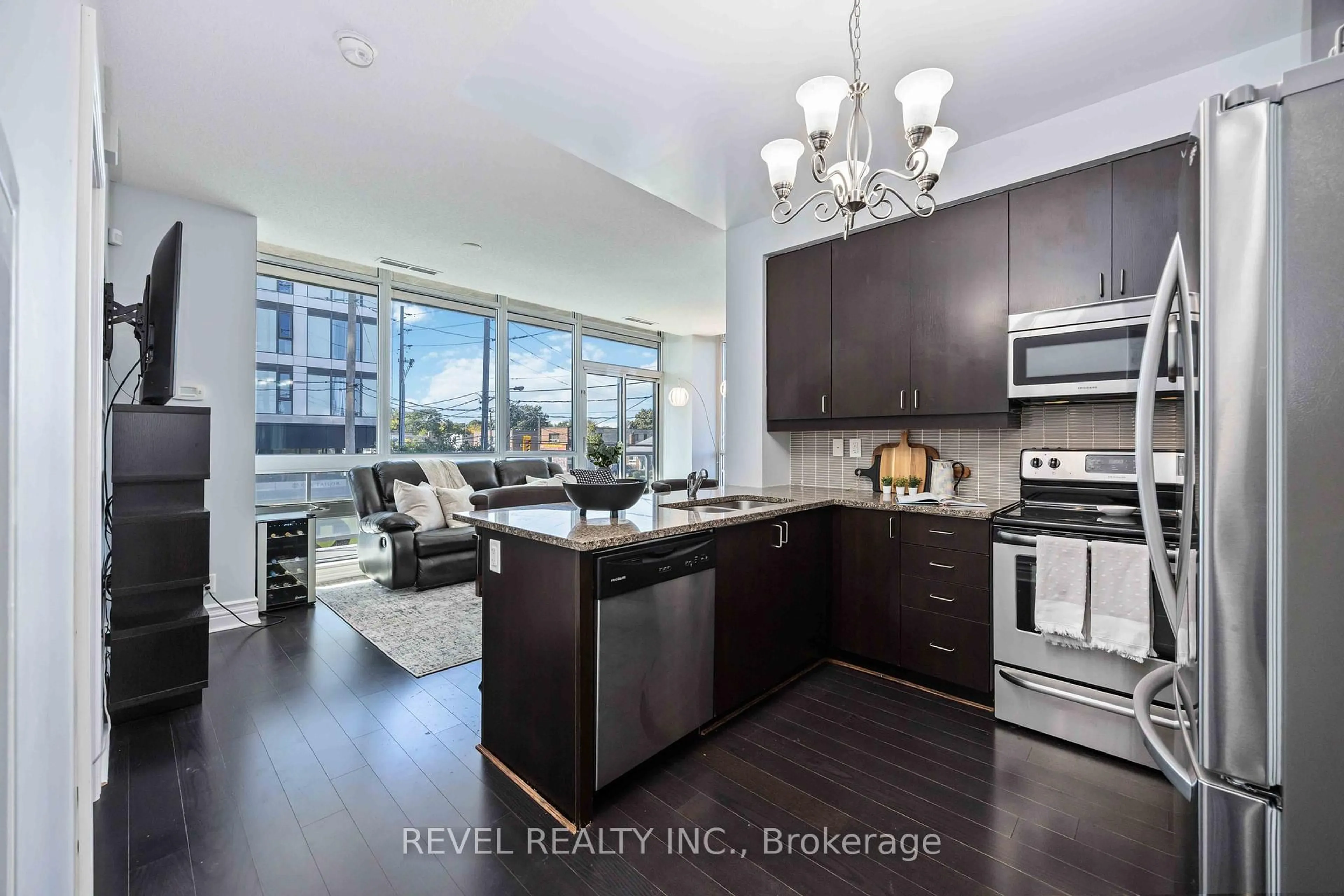 Open concept kitchen, unknown for 1185 The Queensway #209, Toronto Ontario M8Z 0C6