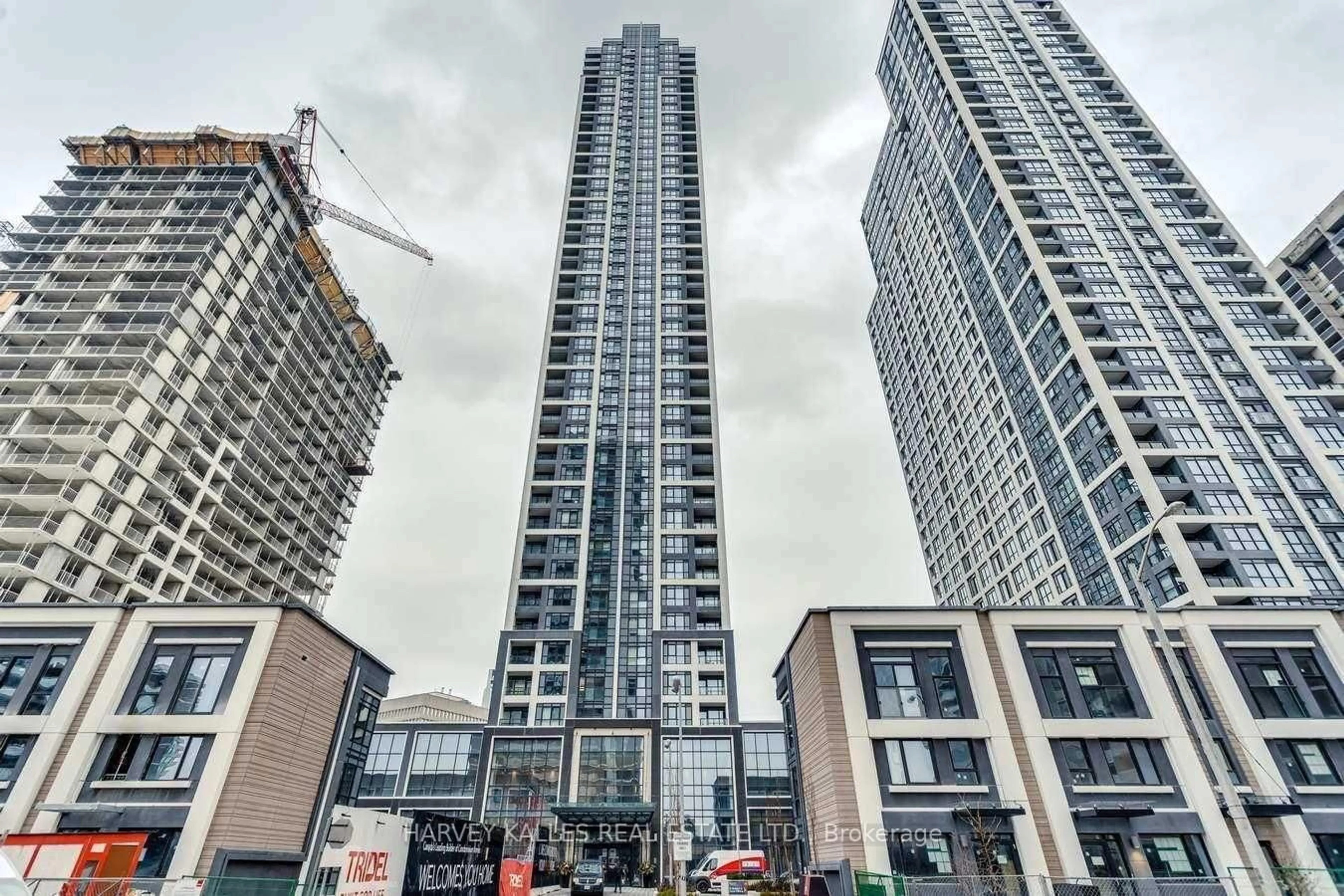 A pic from outside/outdoor area/front of a property/back of a property/a pic from drone, city buildings view from balcony for 7 Mabelle Ave #1206, Toronto Ontario M9A 4X7
