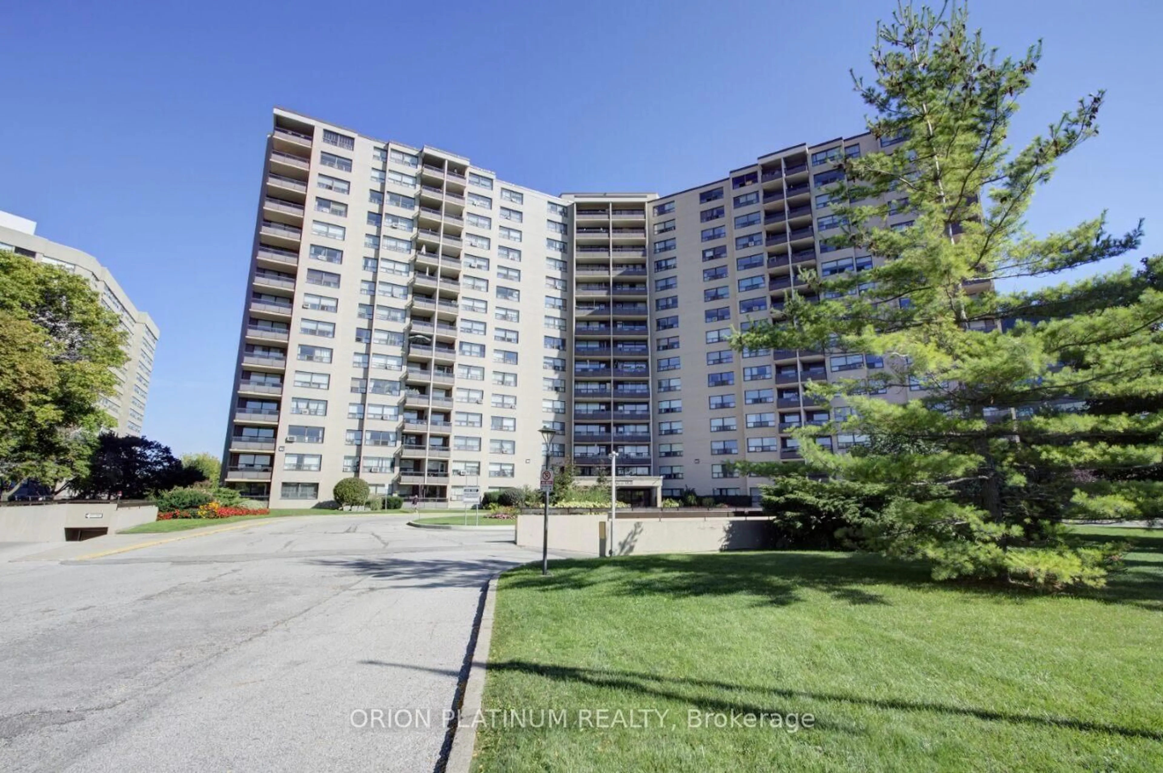 A pic from outside/outdoor area/front of a property/back of a property/a pic from drone, unknown for 451 The West Mall #1405, Toronto Ontario M9C 1G1