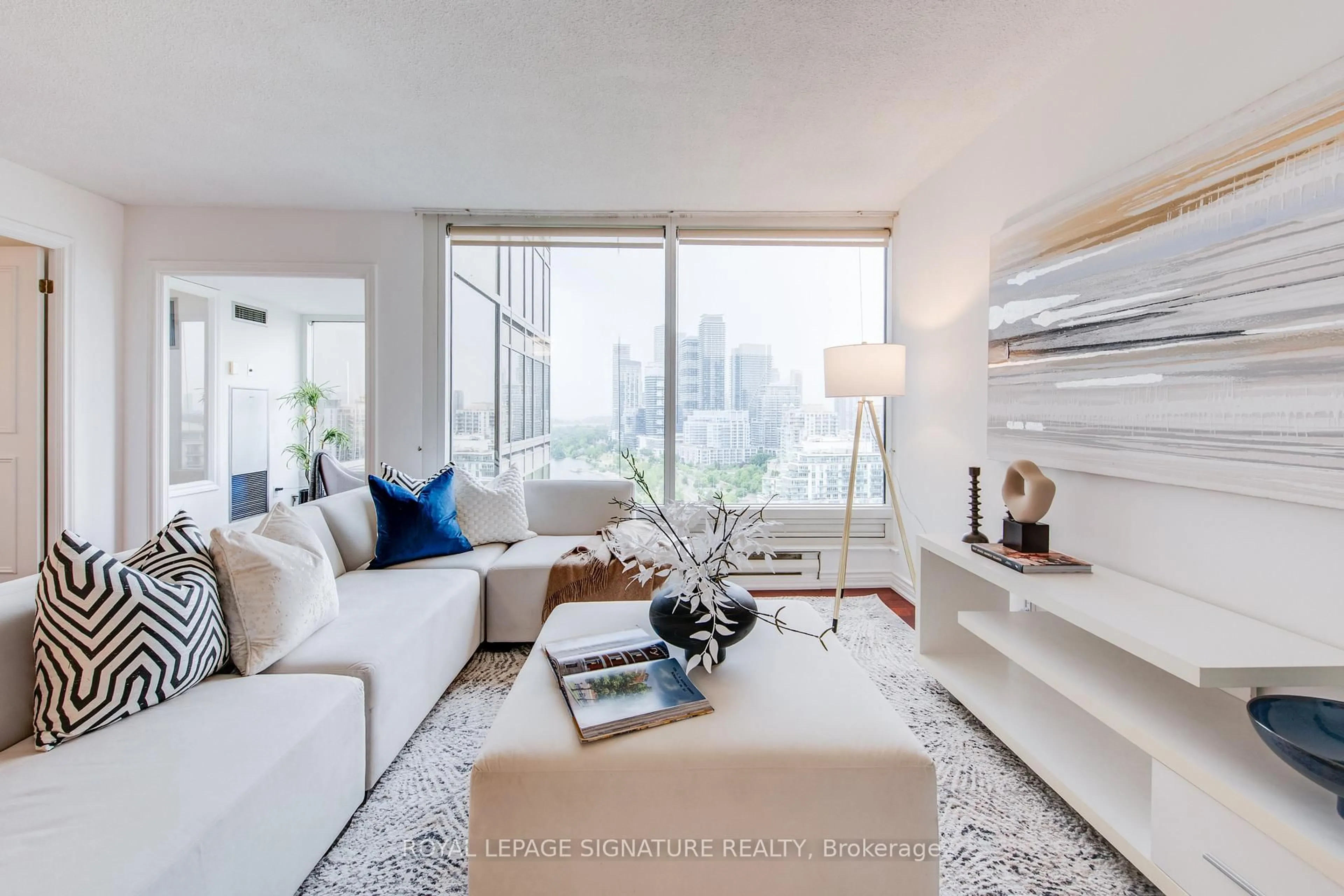 Living room with furniture, unknown for 1 Palace Pier Crt #2108, Toronto Ontario M8V 3W9