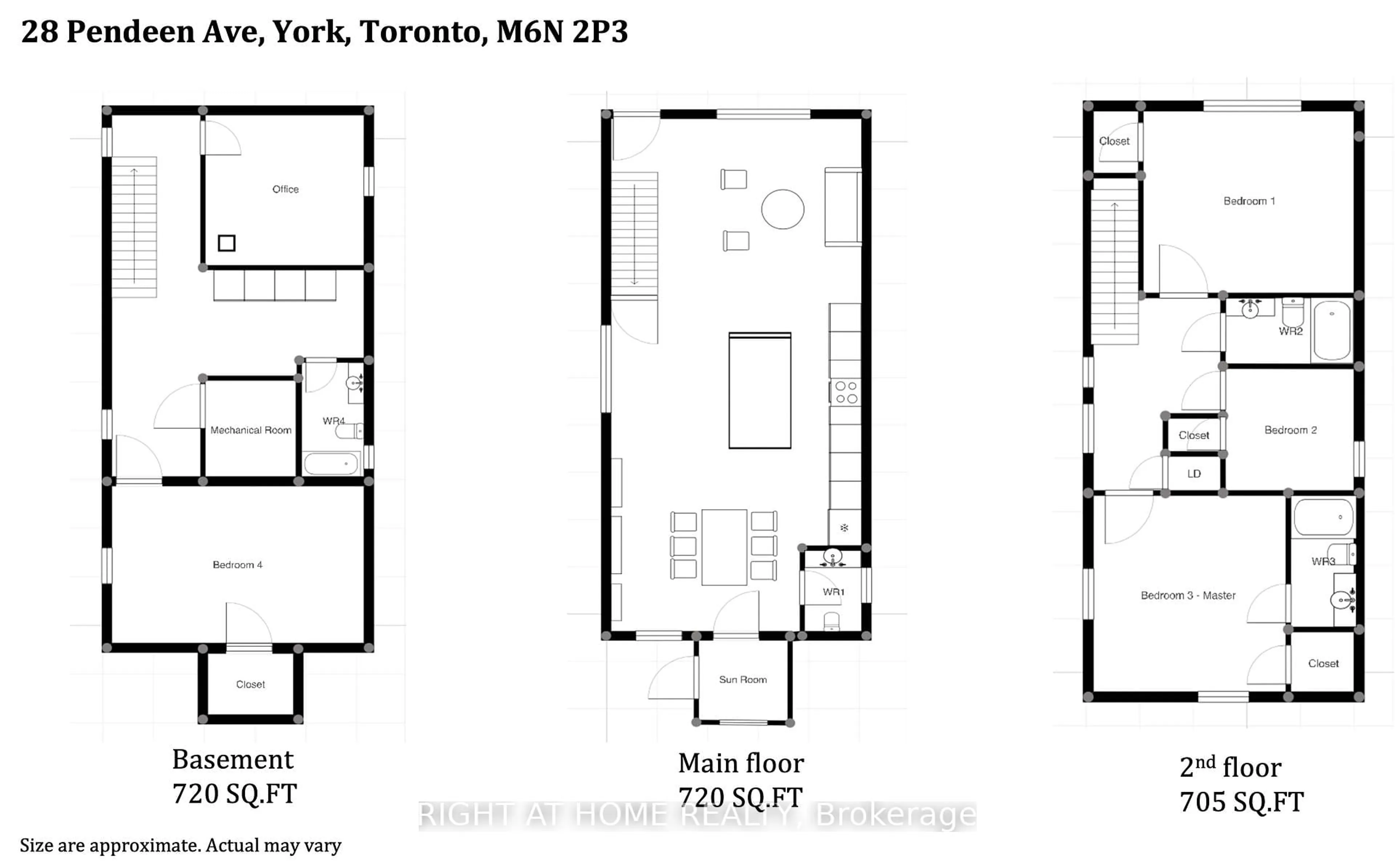 Floor plan for 28 Pendeen Ave, Toronto Ontario M6N 2P3