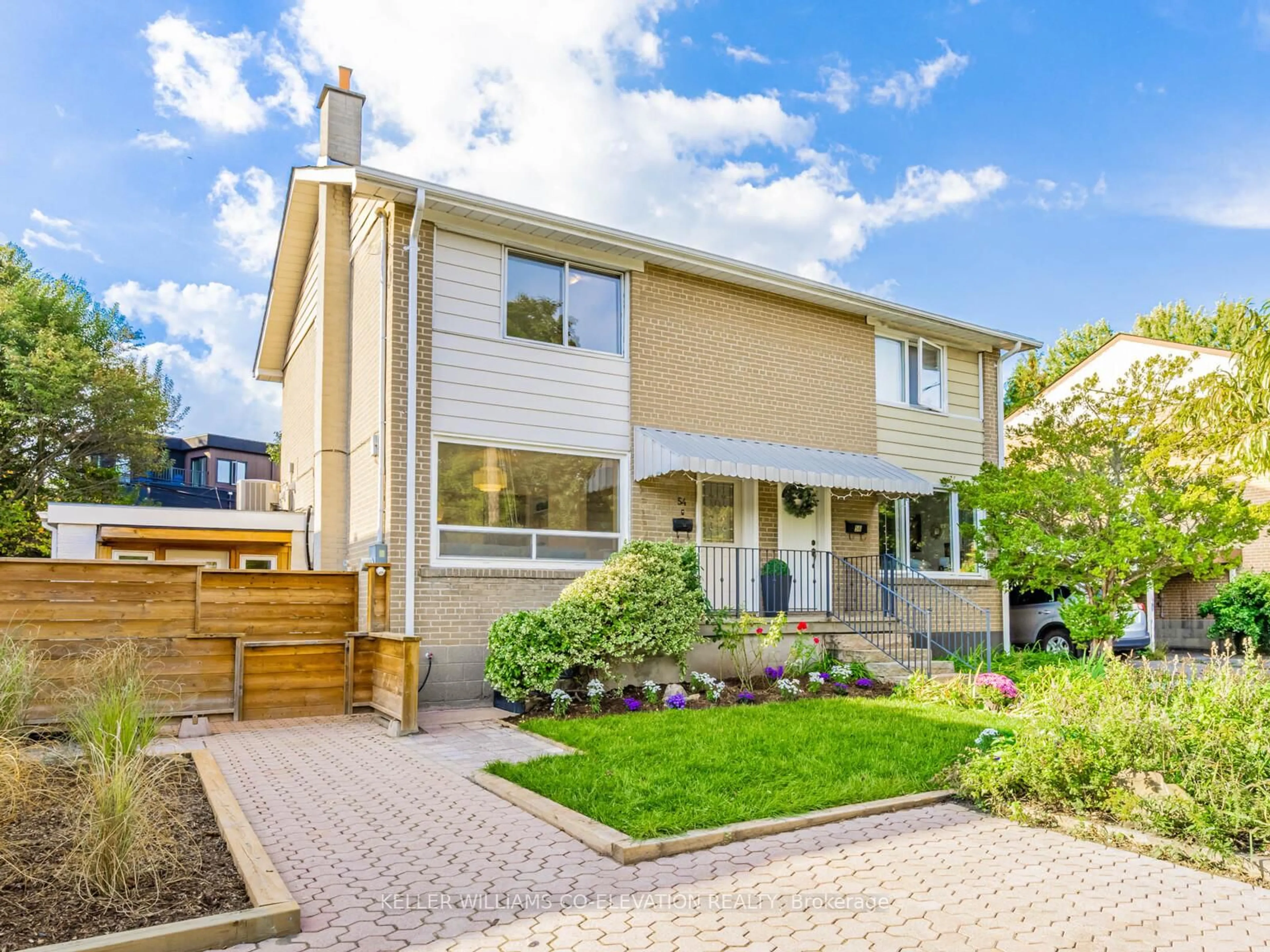 Home with brick exterior material, street for 54 Pasadena Gdns, Toronto Ontario M6S 4R5