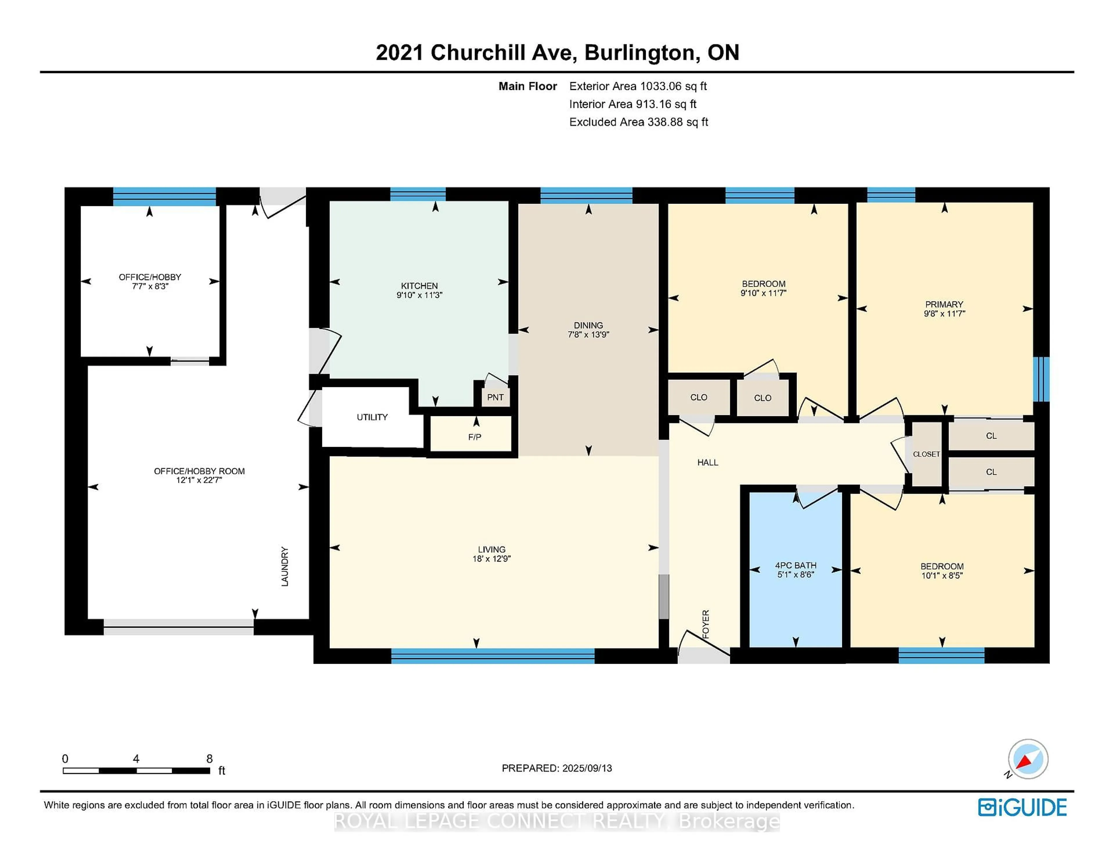Floor plan for 2021 Churchill Ave, Burlington Ontario L7R 3T8