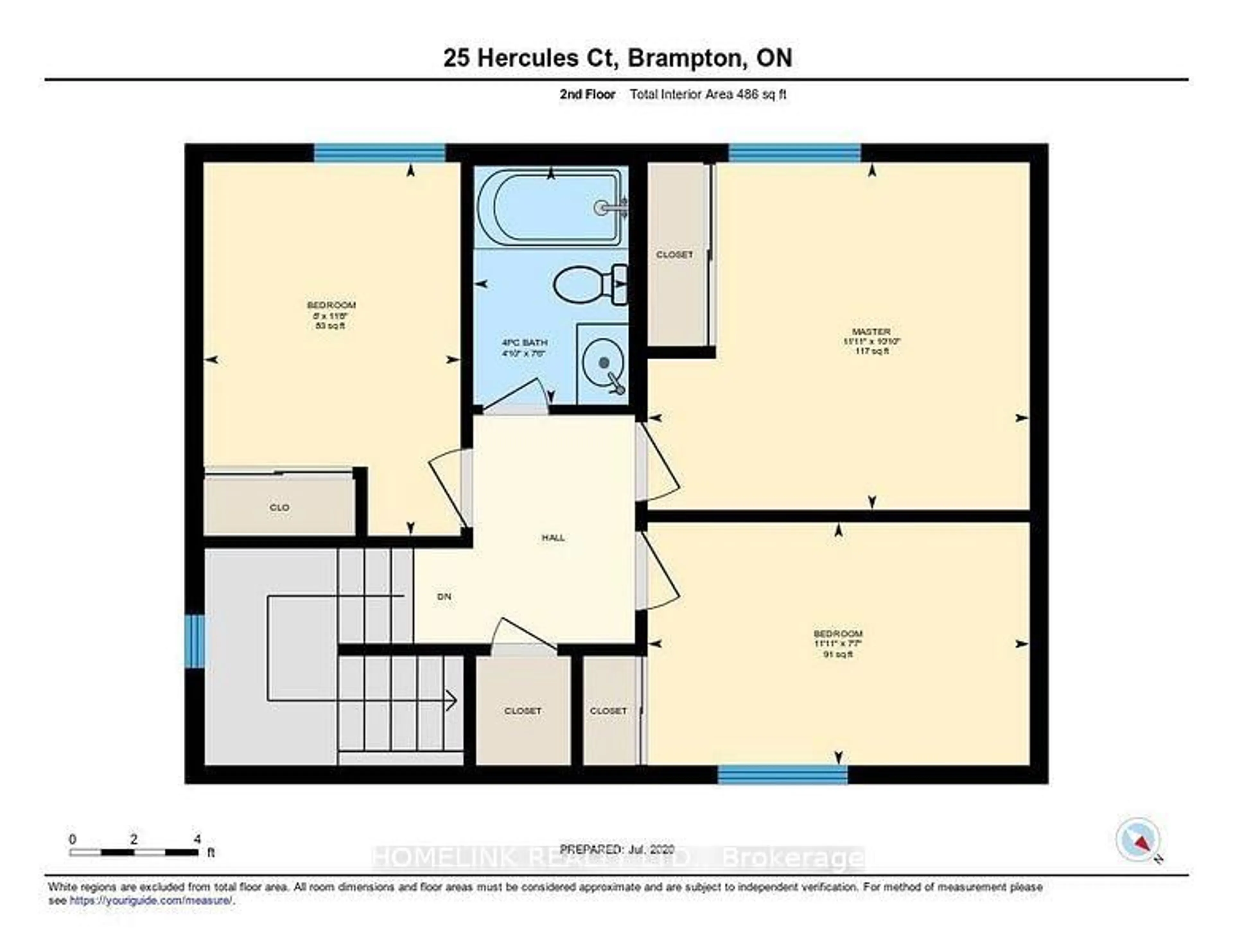Floor plan for 25 Hercules Crt, Brampton Ontario L6S 1X6