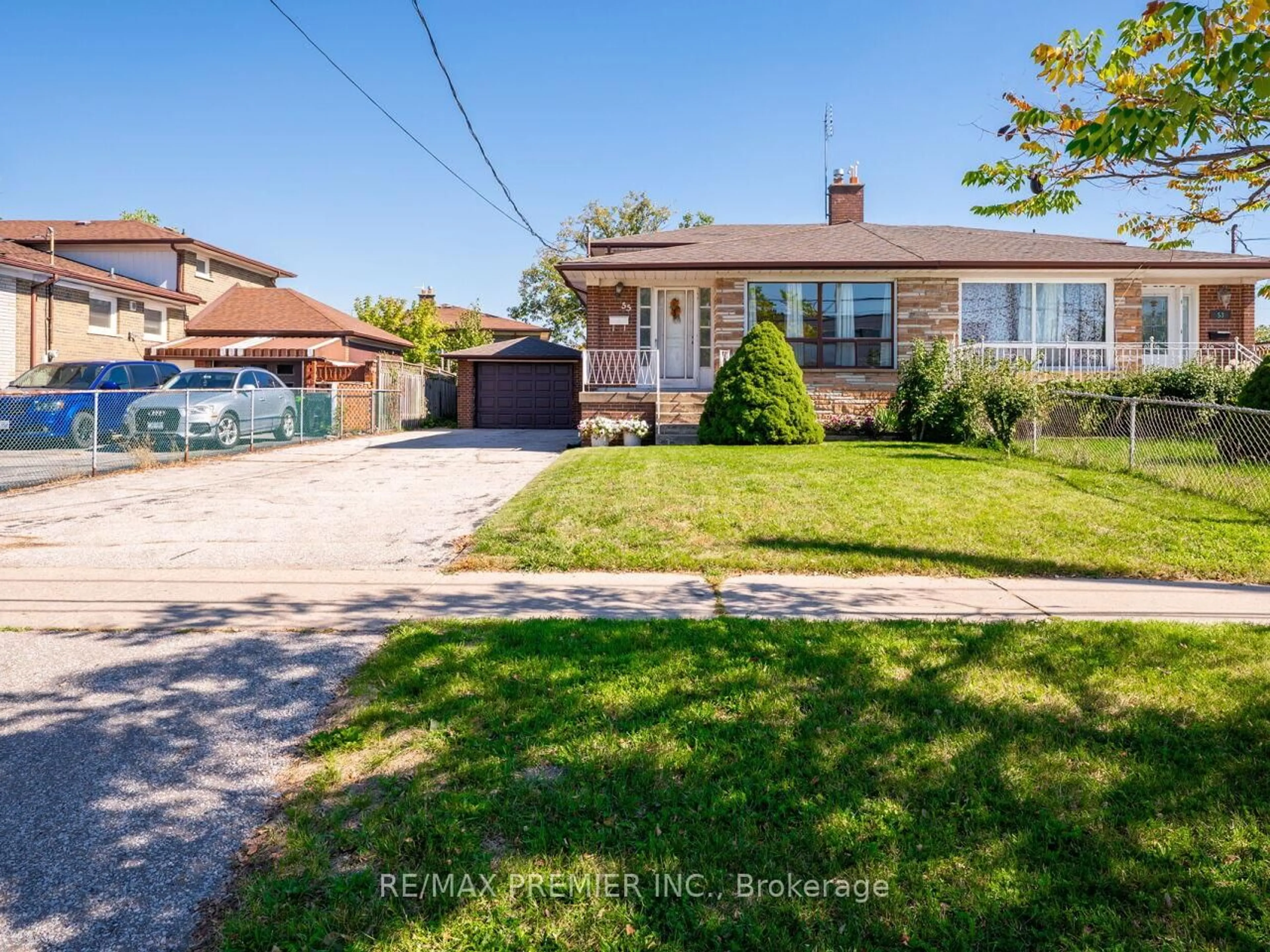 Home with brick exterior material, street for 55 Plunkett Rd, Toronto Ontario M9L 2J4