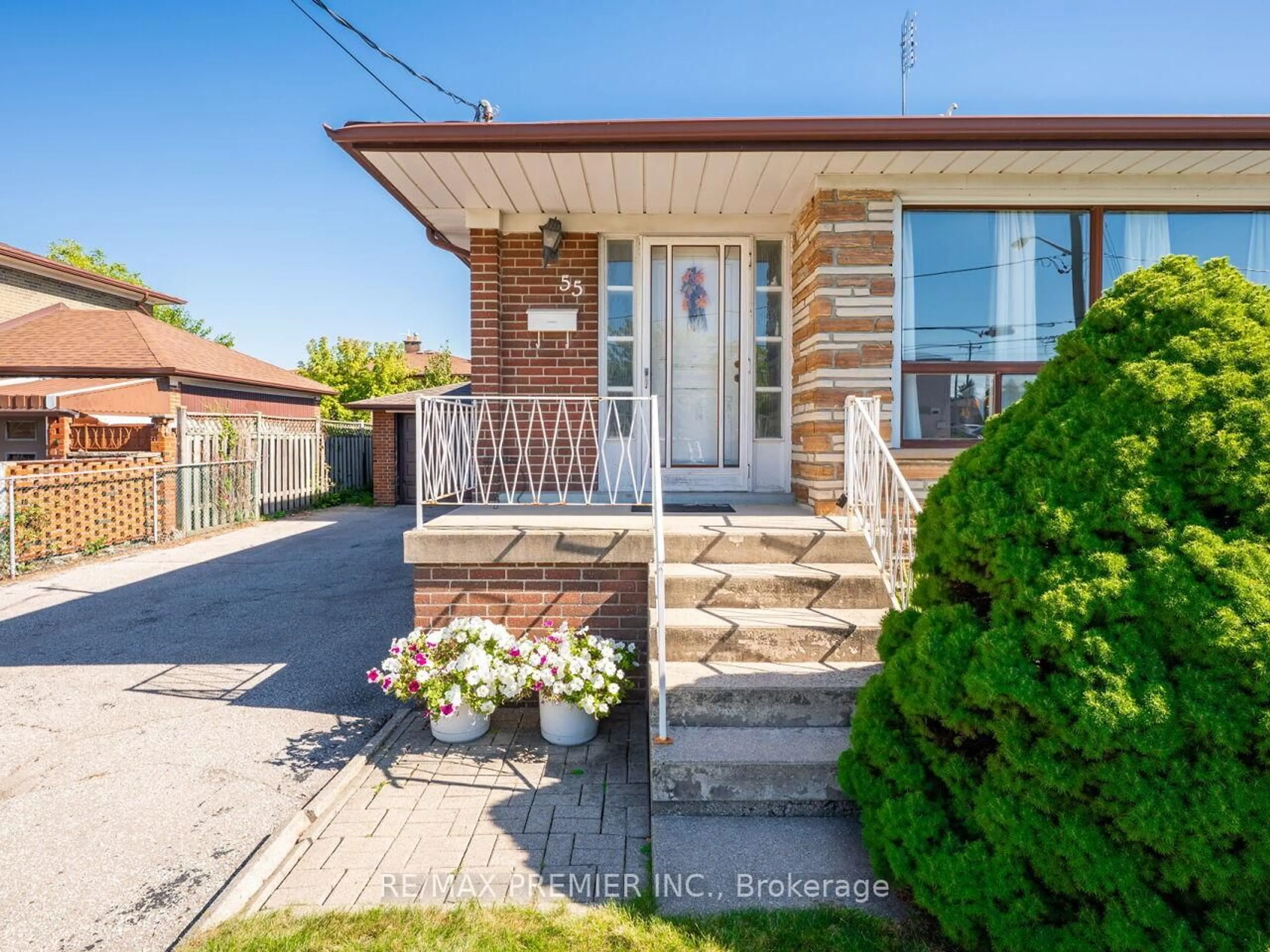 Home with brick exterior material, street for 55 Plunkett Rd, Toronto Ontario M9L 2J4