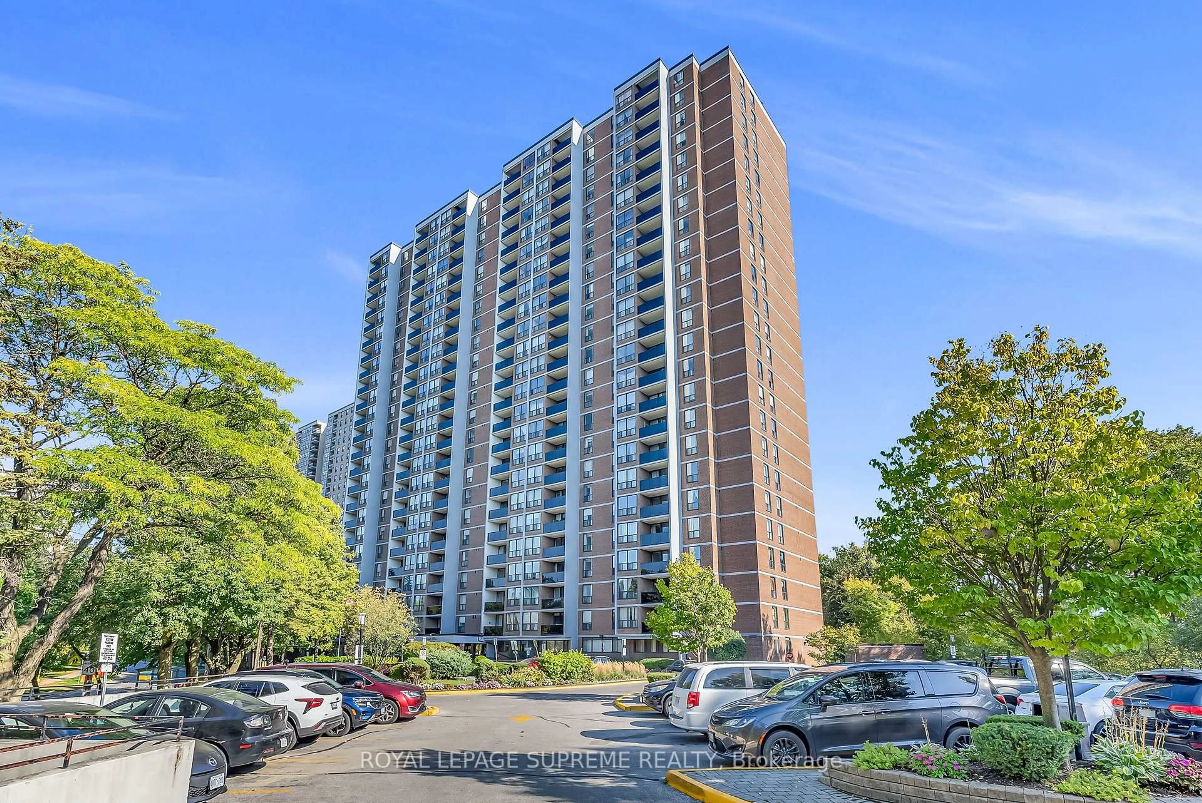 A pic from outside/outdoor area/front of a property/back of a property/a pic from drone, unknown for 85 Emmett Ave #1202, Toronto Ontario M6M 5A2