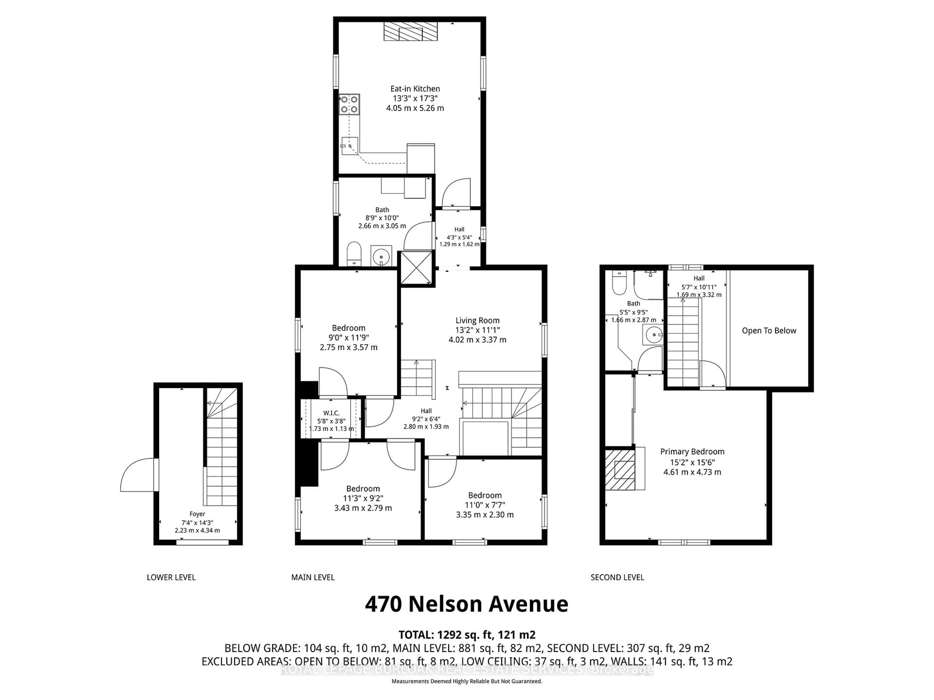 Floor plan for 470 Nelson Ave, Burlington Ontario L7S 1N5