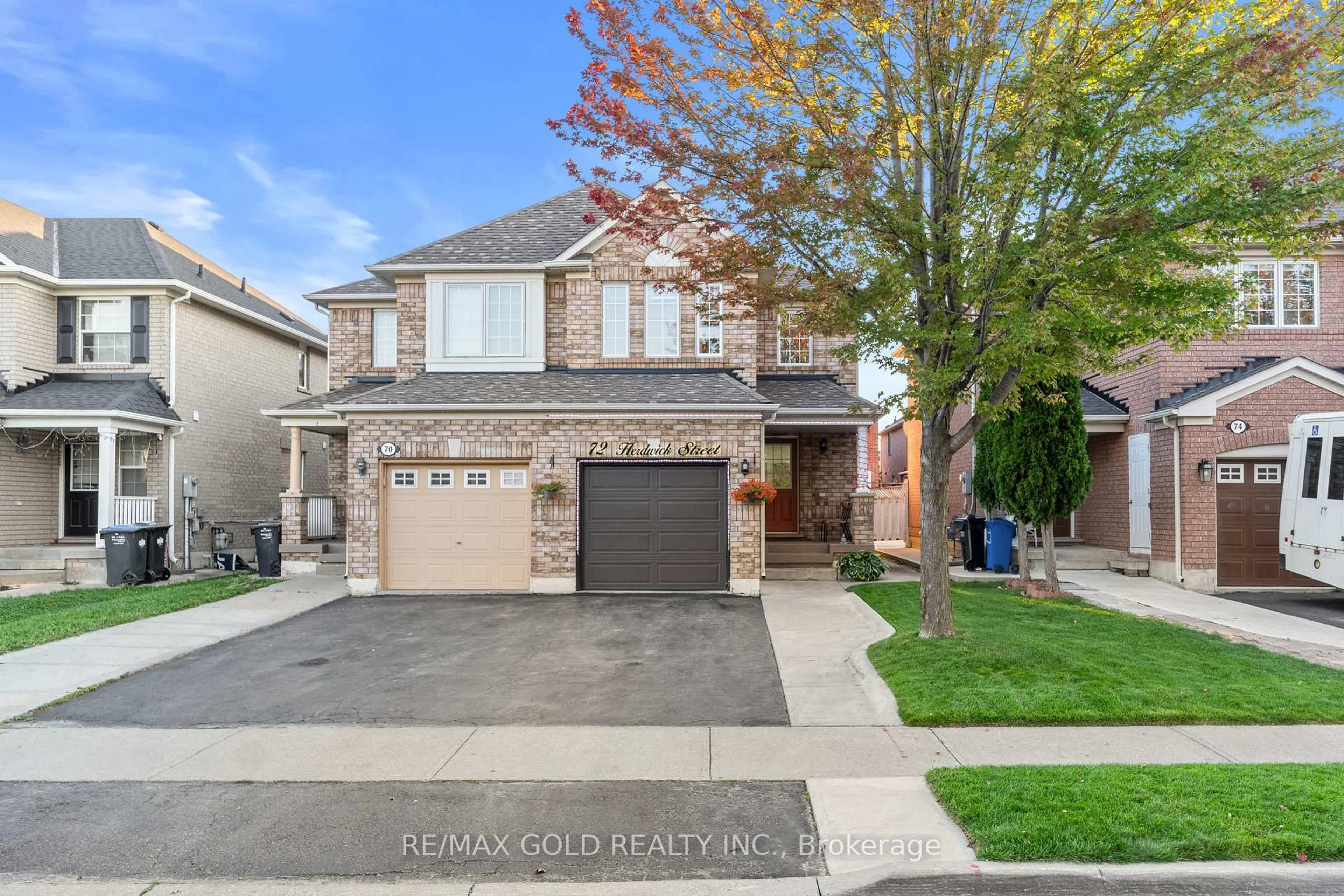 Home with brick exterior material, street for 72 Herdwick St, Brampton Ontario L6S 6M1