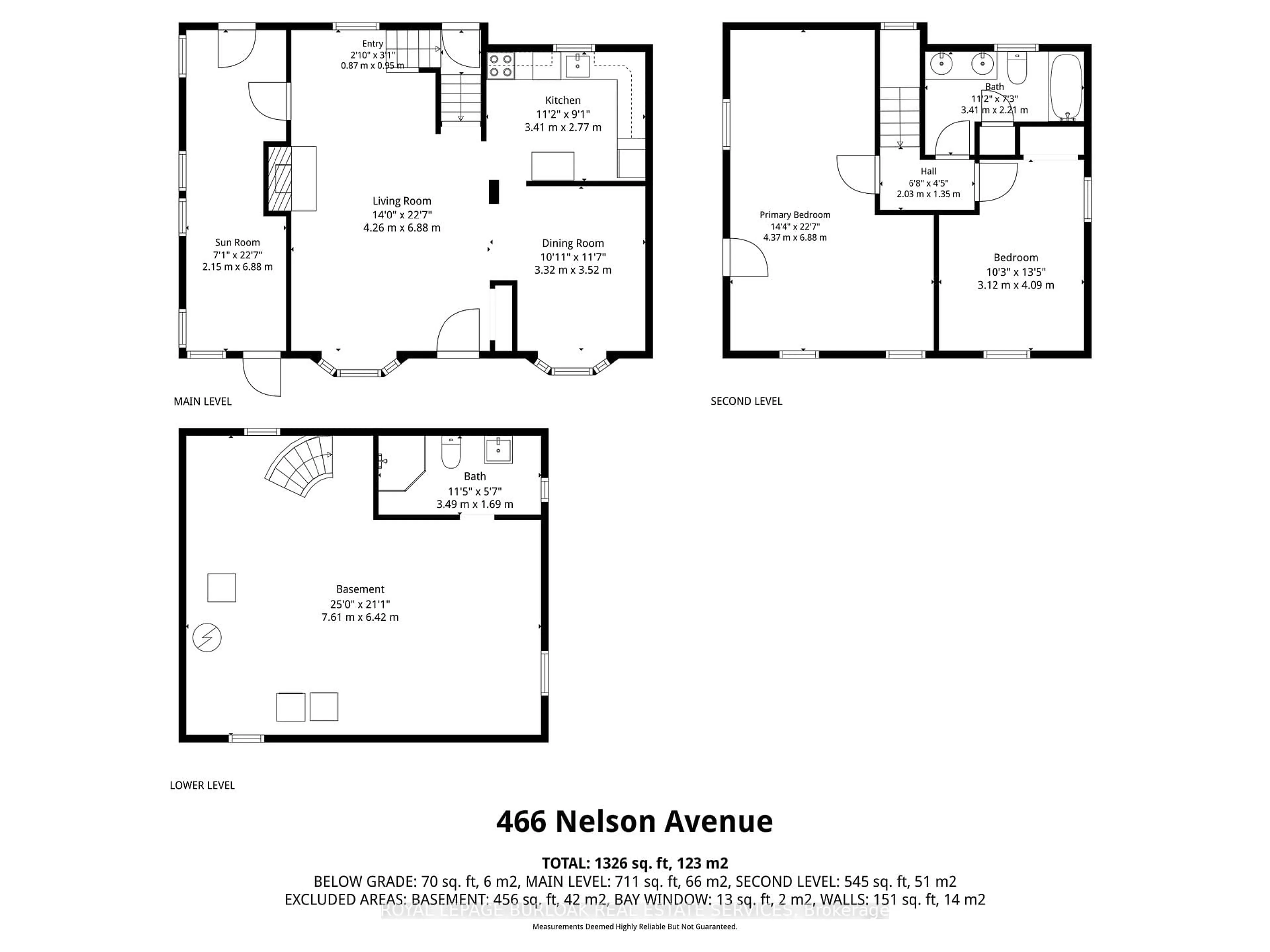 Floor plan for 466 Nelson Ave, Burlington Ontario L7S 1N5