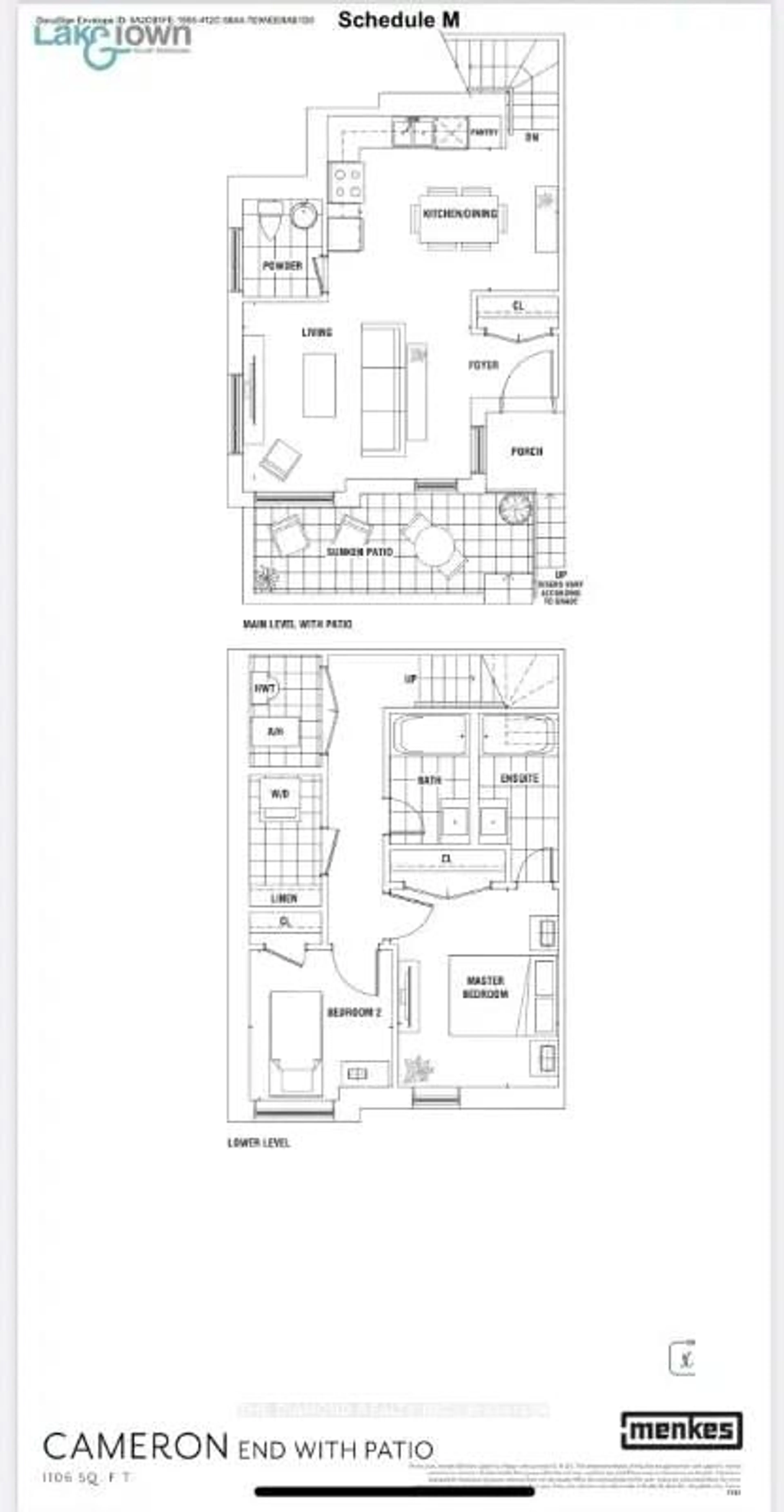 Floor plan for 40 William Jackson Way #128, Toronto Ontario M8V 0J7