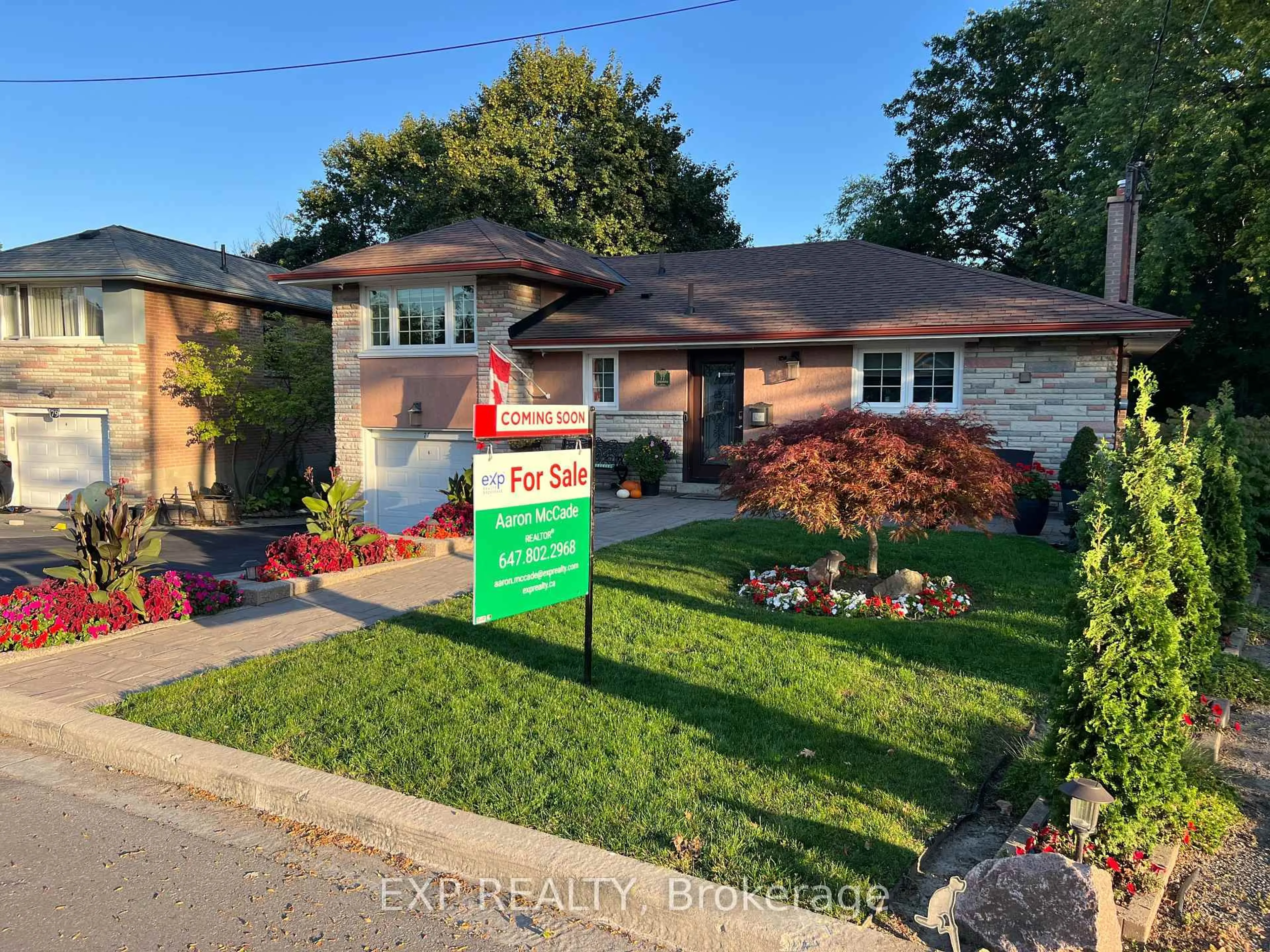 Home with brick exterior material, street for 77 Letchworth Cres, Toronto Ontario M3M 1Z1