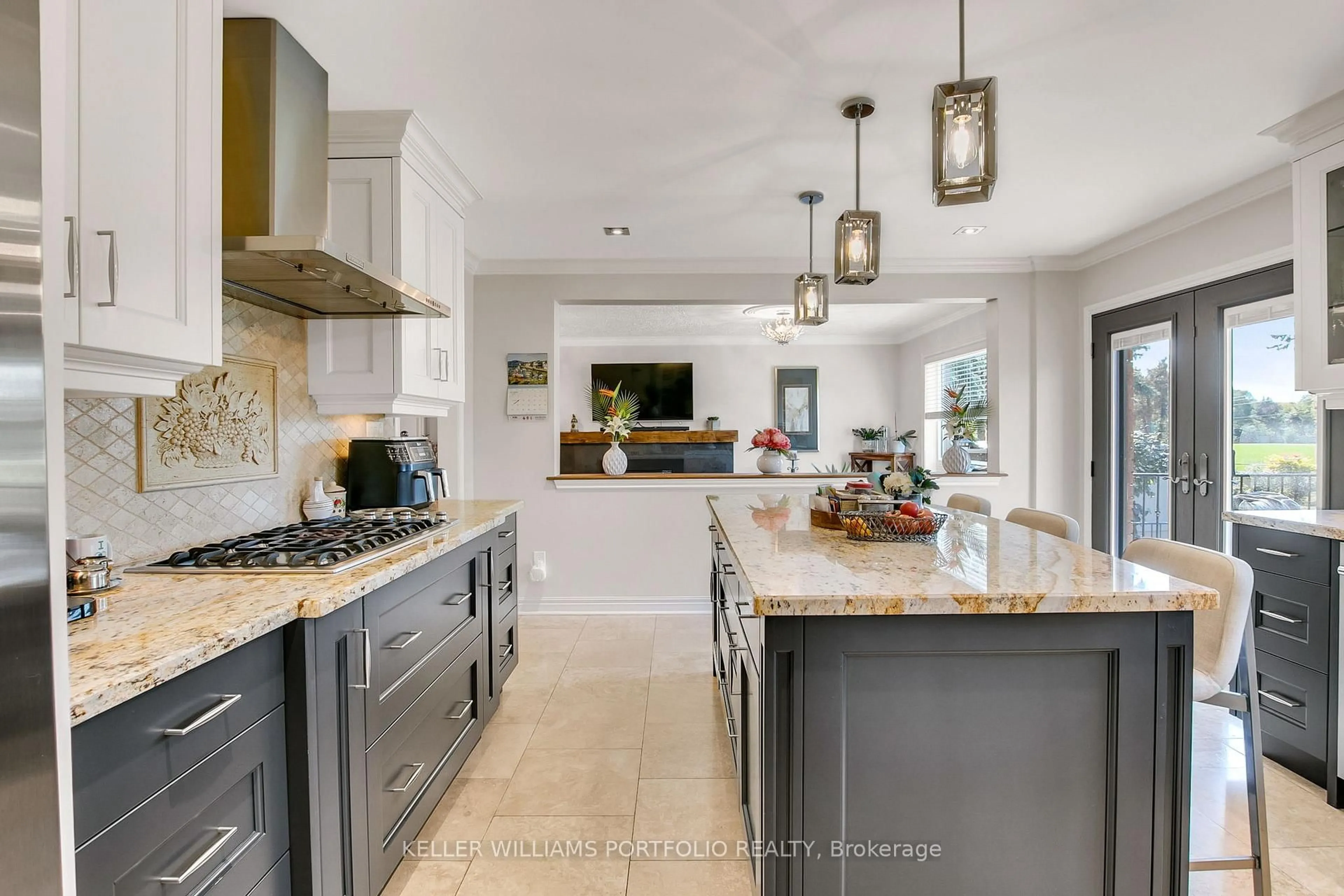 Open concept kitchen, ceramic/tile floor for 56 Jopling Ave, Toronto Ontario M9B 4G2