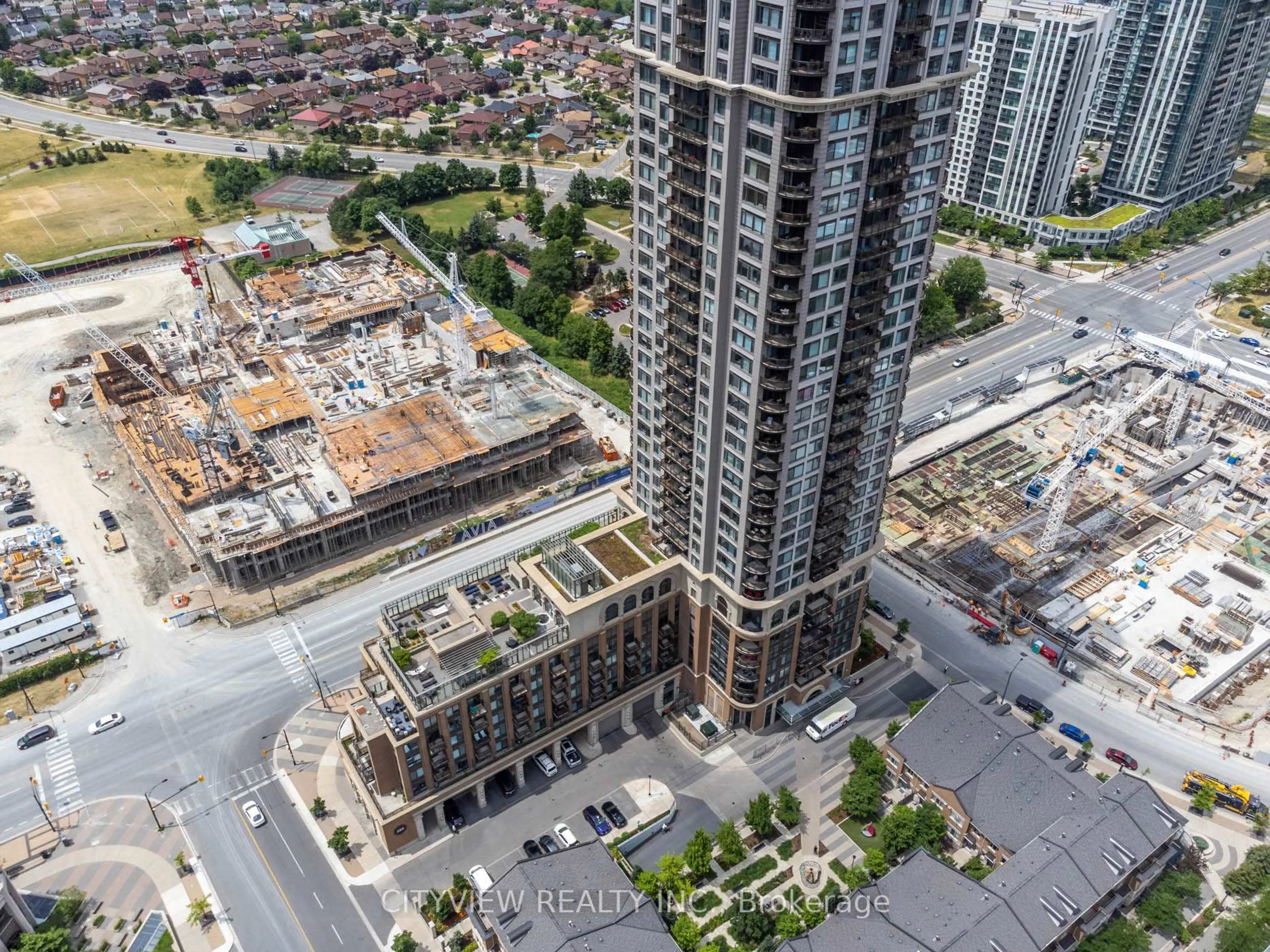 A pic from outside/outdoor area/front of a property/back of a property/a pic from drone, city buildings view from balcony for 385 Prince Of Wales Dr #911, Mississauga Ontario L5B 0C6