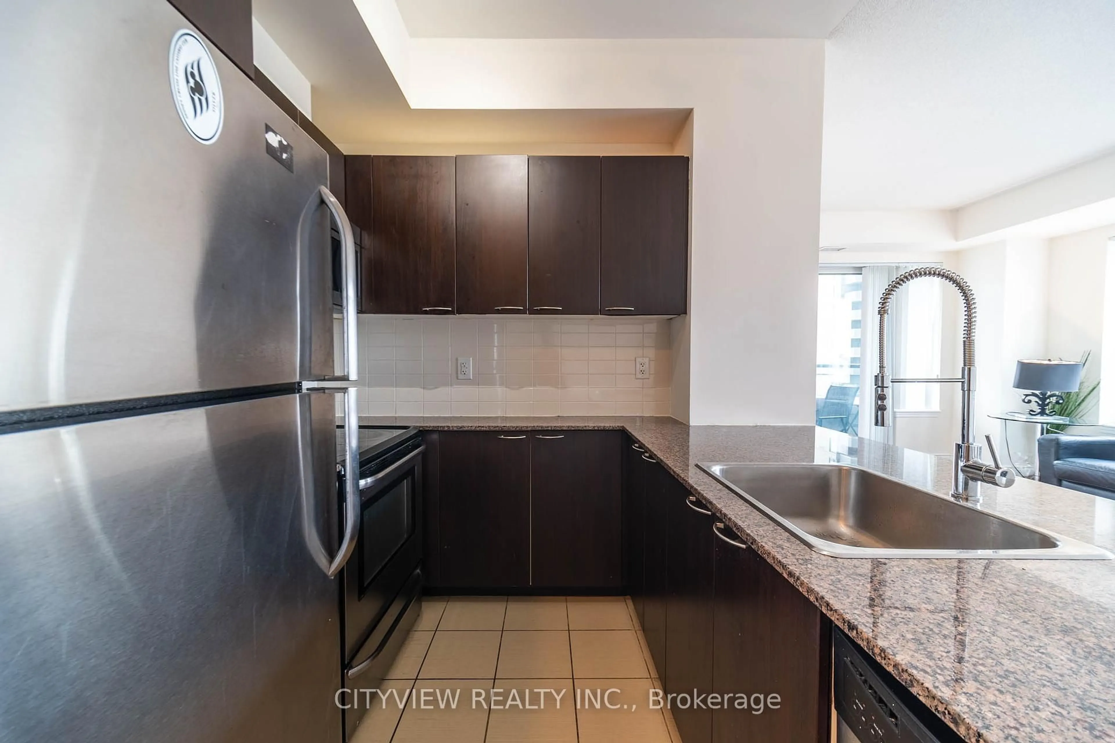 Standard kitchen, ceramic/tile floor for 385 Prince Of Wales Dr #911, Mississauga Ontario L5B 0C6