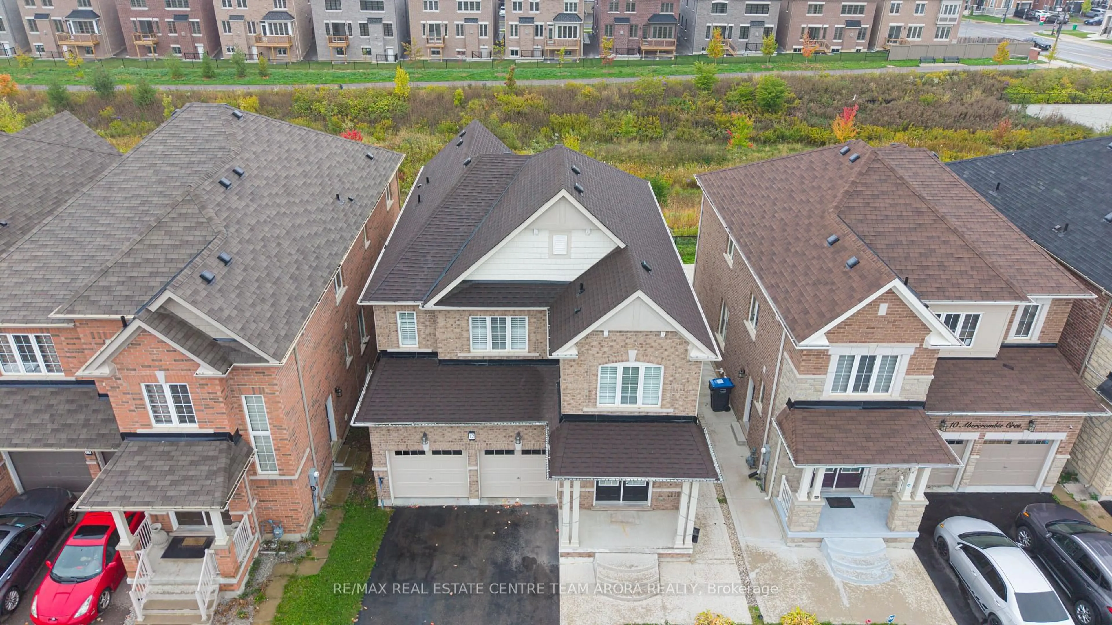 A pic from outside/outdoor area/front of a property/back of a property/a pic from drone, street for 12 Abercrombie Cres, Brampton Ontario L7A 4N1
