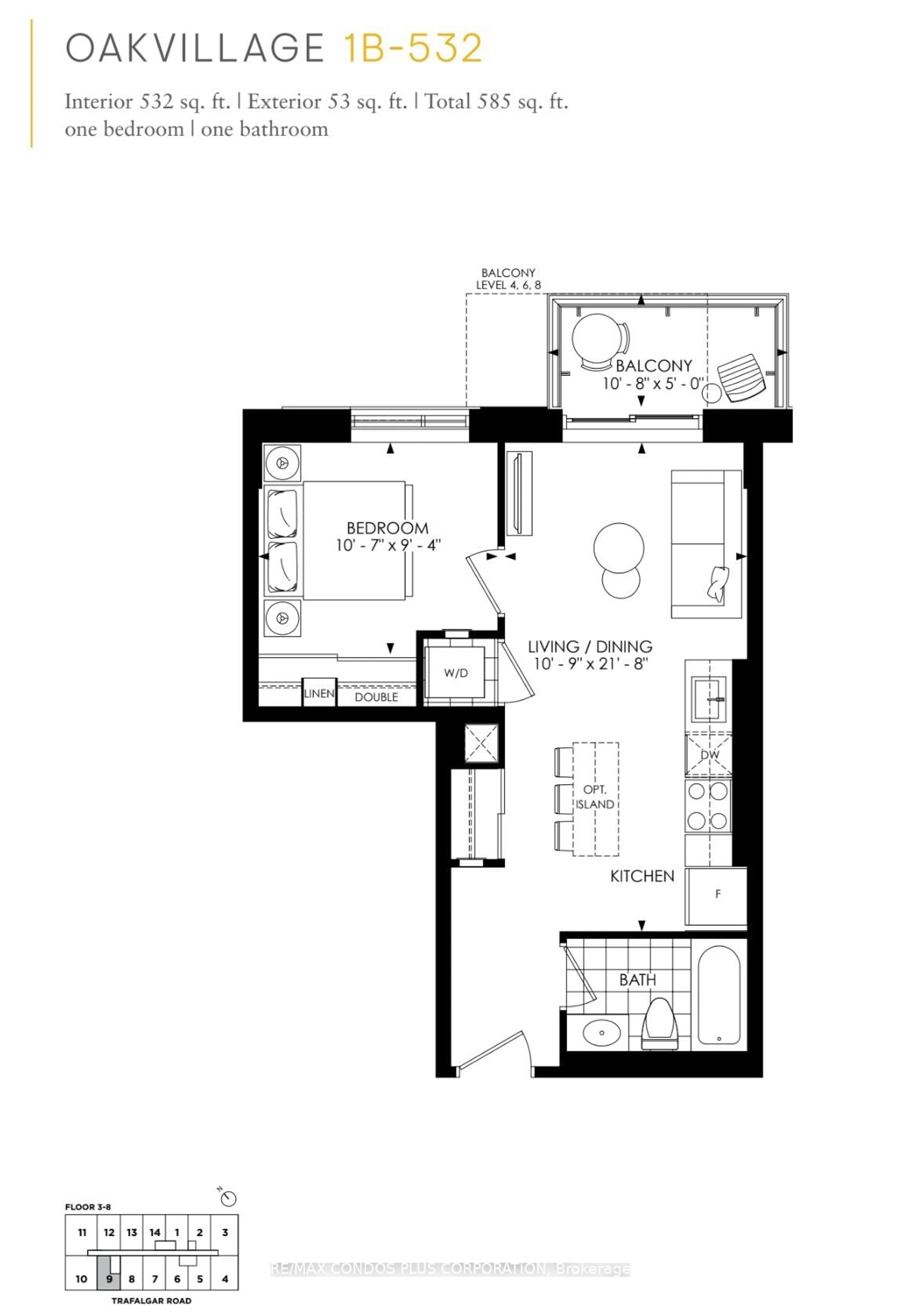 Floor plan for 345 Wheat Boom Dr #709, Oakville Ontario L6H 7X4