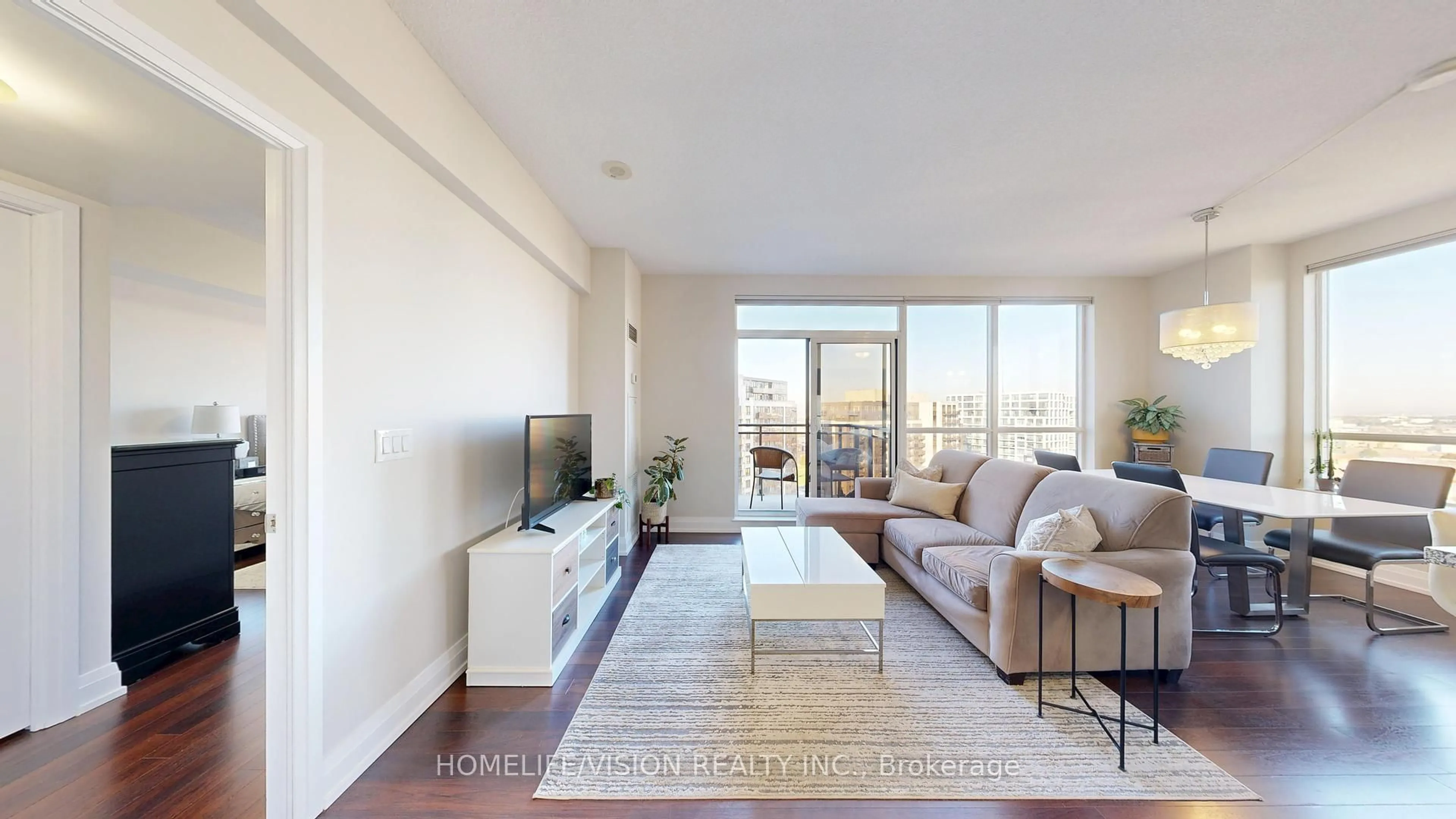 Living room with furniture, unknown for 1060 Sheppard Ave #1504, Toronto Ontario M3J 0G7