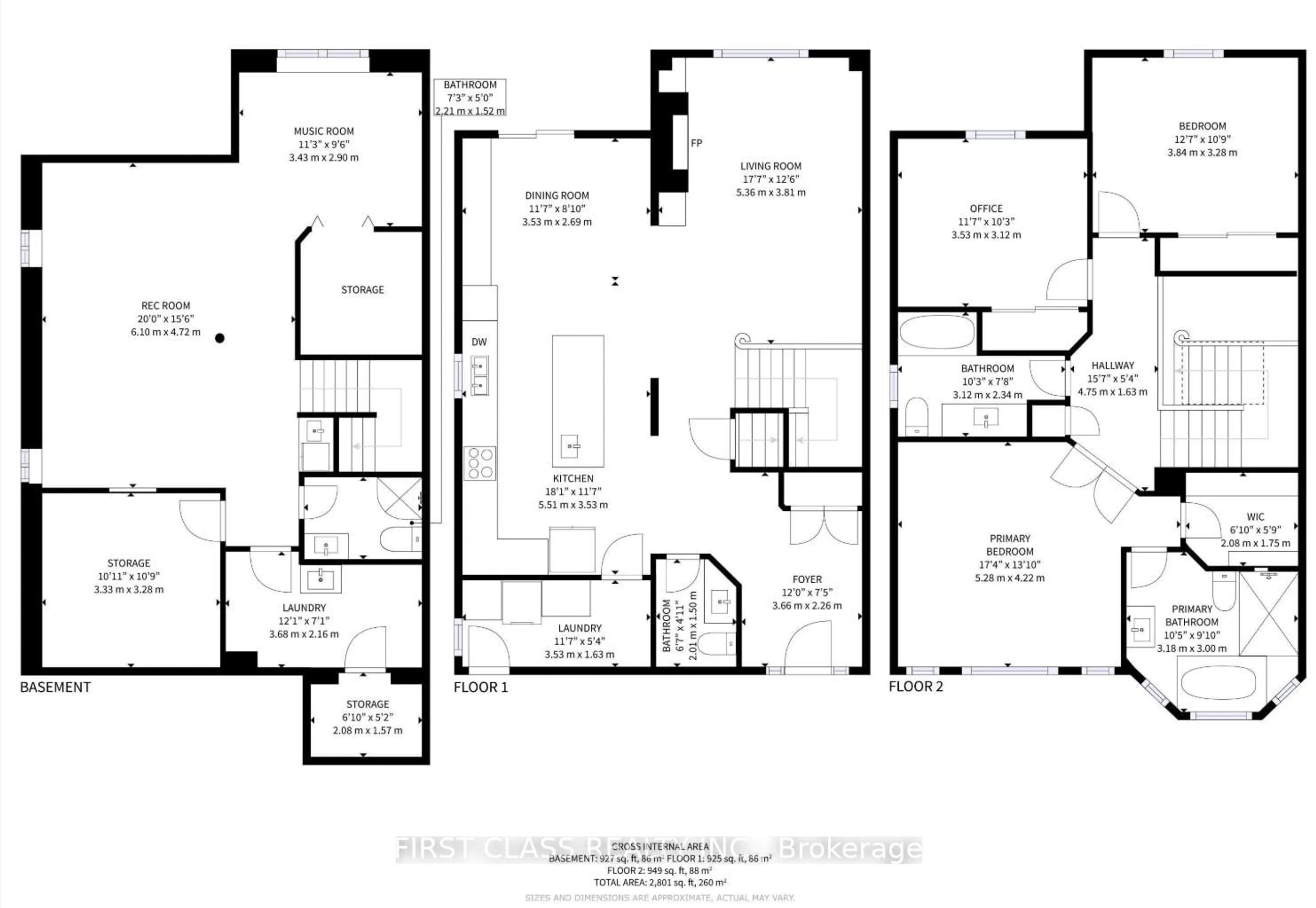 Floor plan for 5244 Floral Hill Cres, Mississauga Ontario L5V 1V4