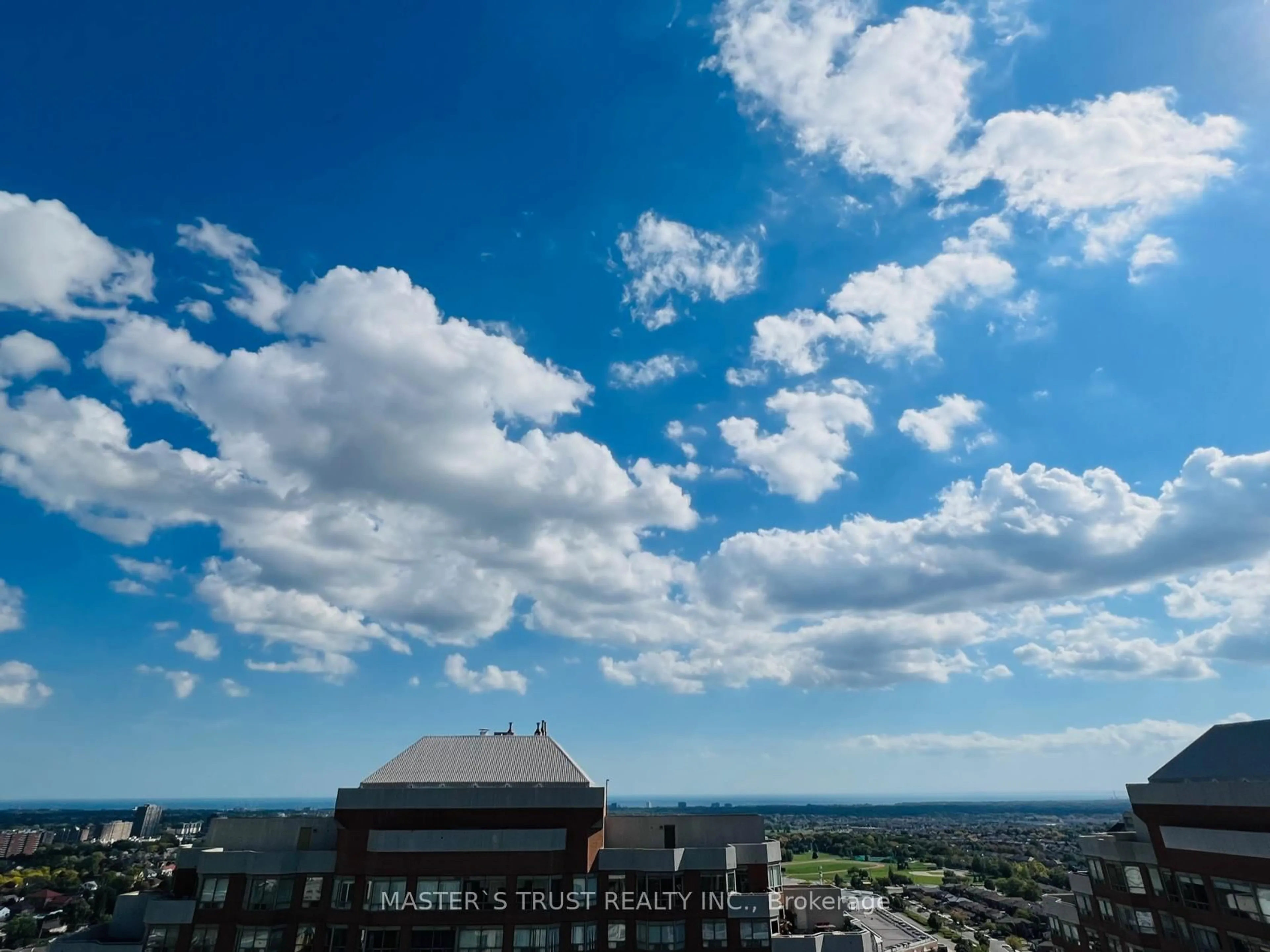 A pic from outside/outdoor area/front of a property/back of a property/a pic from drone, city buildings view from balcony for 310 Burnhamthorpe Rd #2512, Mississauga Ontario L5B 4P9