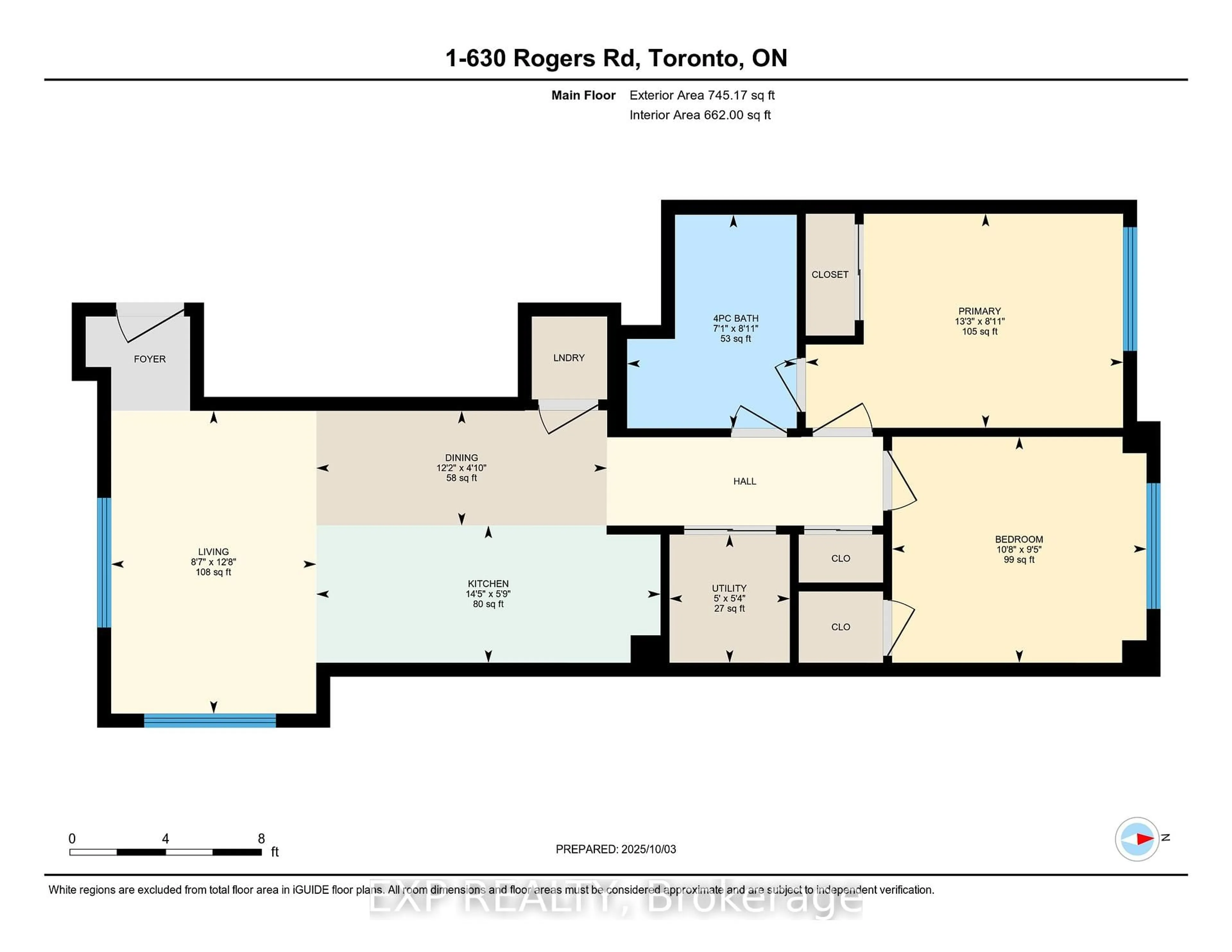 Floor plan for 630 Rogers Rd #1, Toronto Ontario M6M 0B4