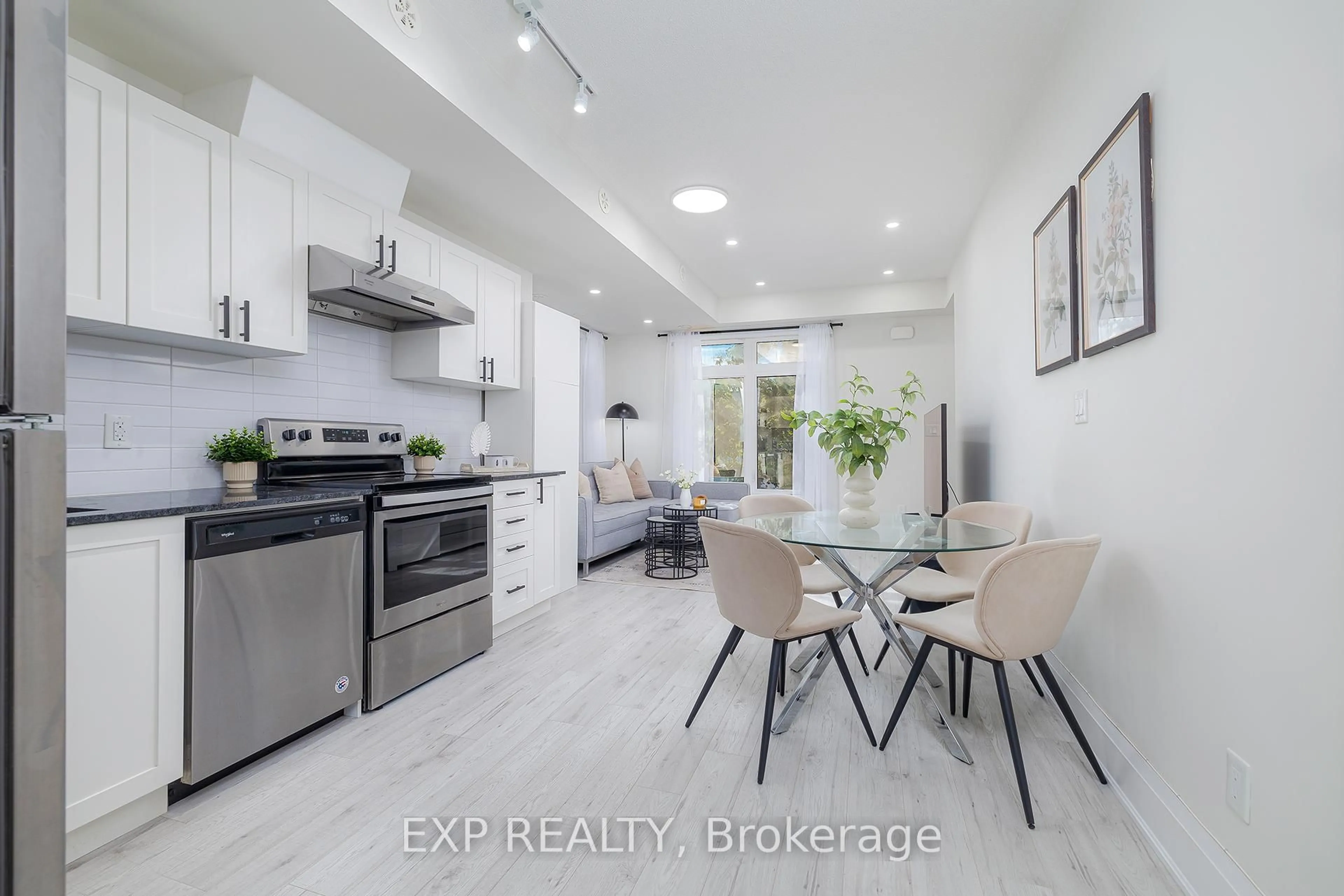 Open concept kitchen, ceramic/tile floor for 630 Rogers Rd #1, Toronto Ontario M6M 0B4