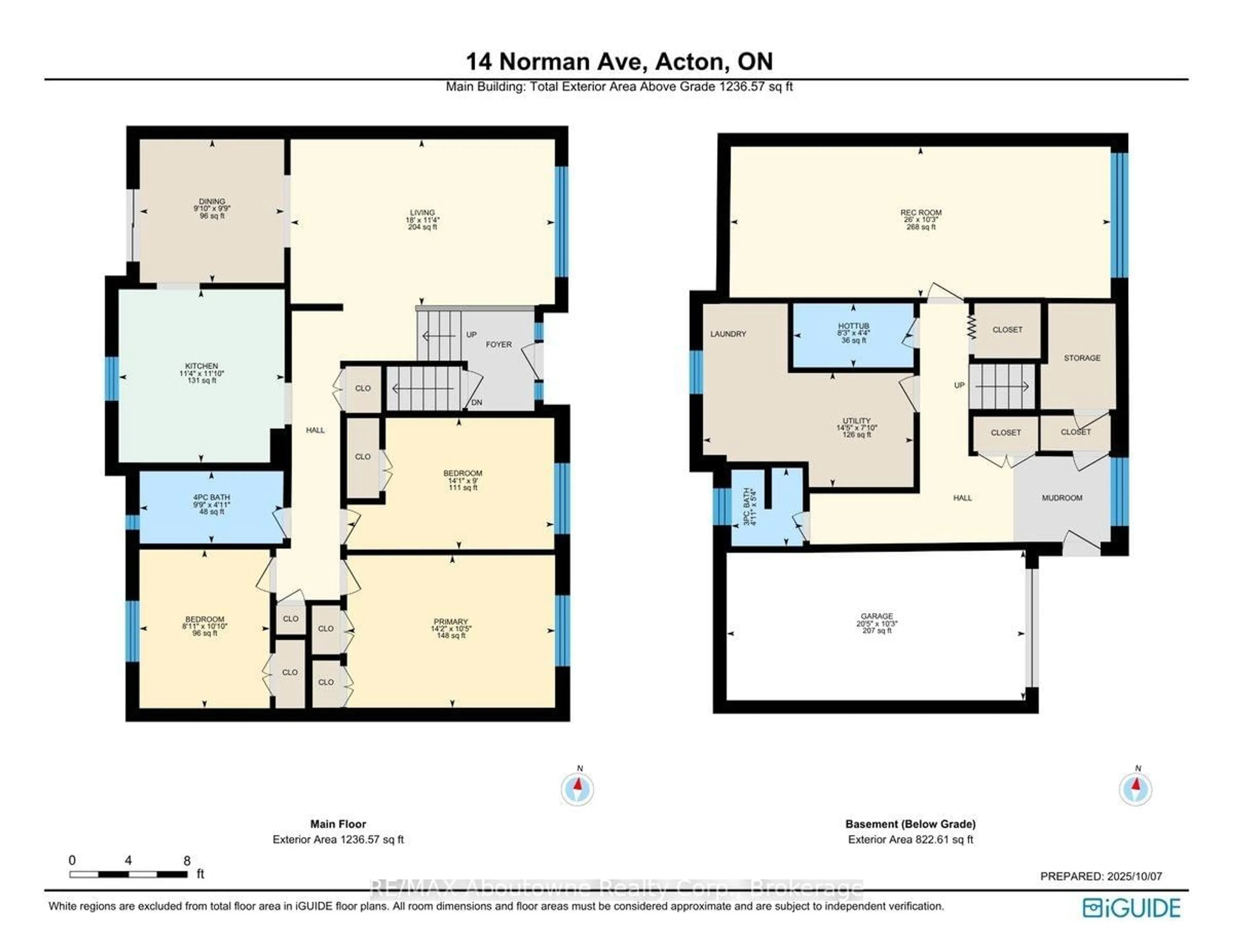 Floor plan for 14 Norman Ave, Halton Hills Ontario L7J 2R4