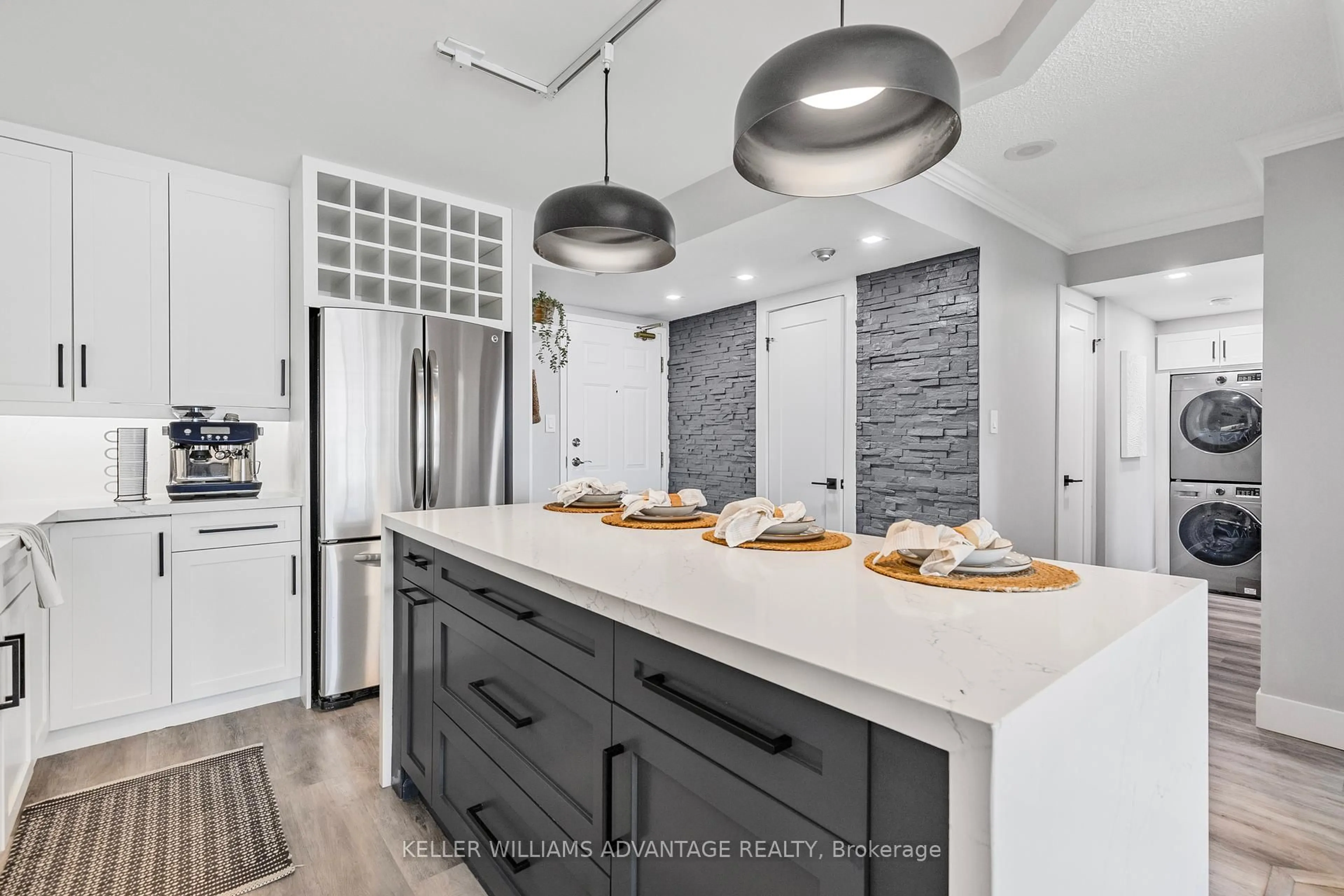 Contemporary kitchen, ceramic/tile floor for 1270 Maple Crossing Blvd #208, Burlington Ontario L7S 2J3