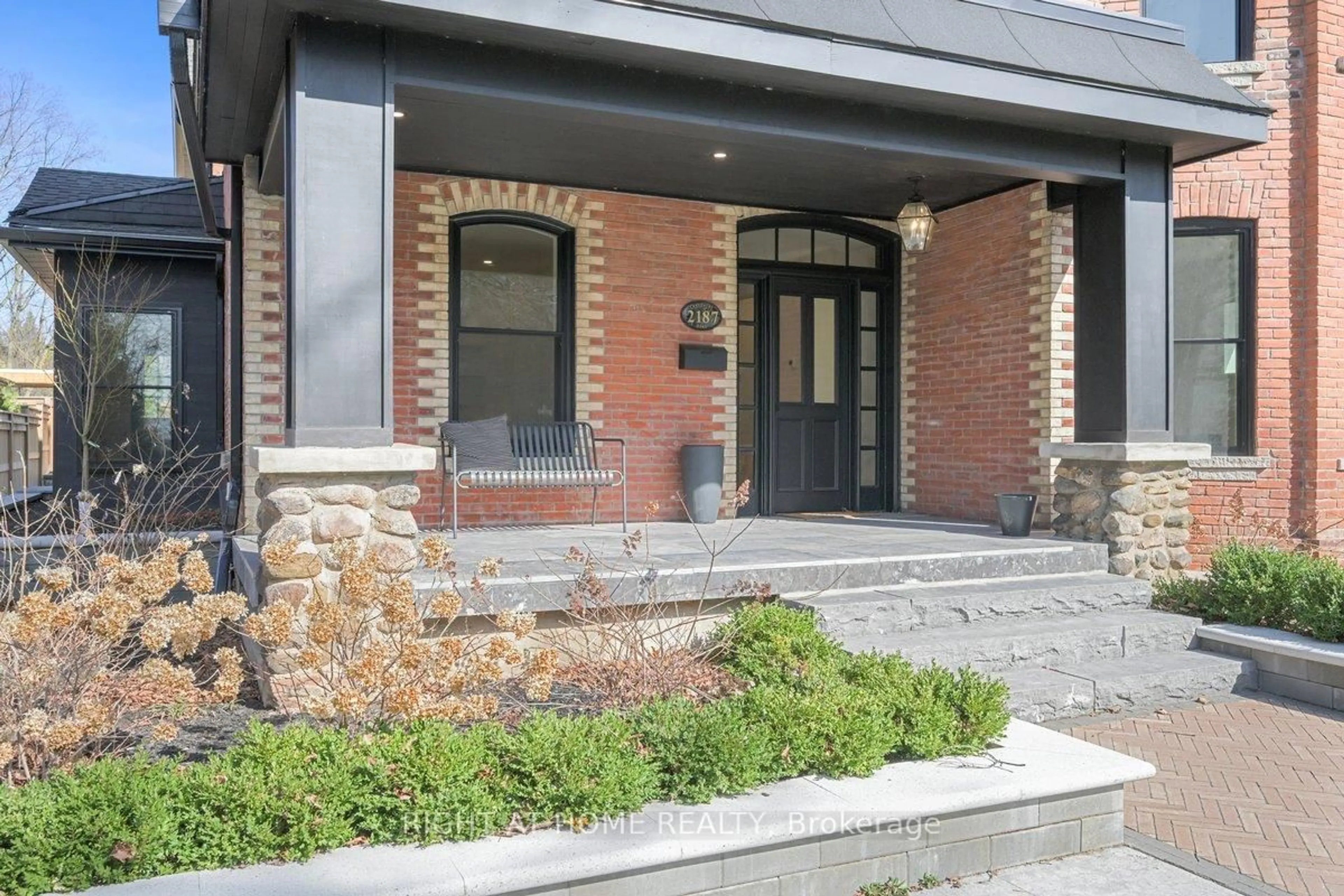 Home with brick exterior material, street for 2187 Lakeshore Rd, Burlington Ontario L7R 1A5
