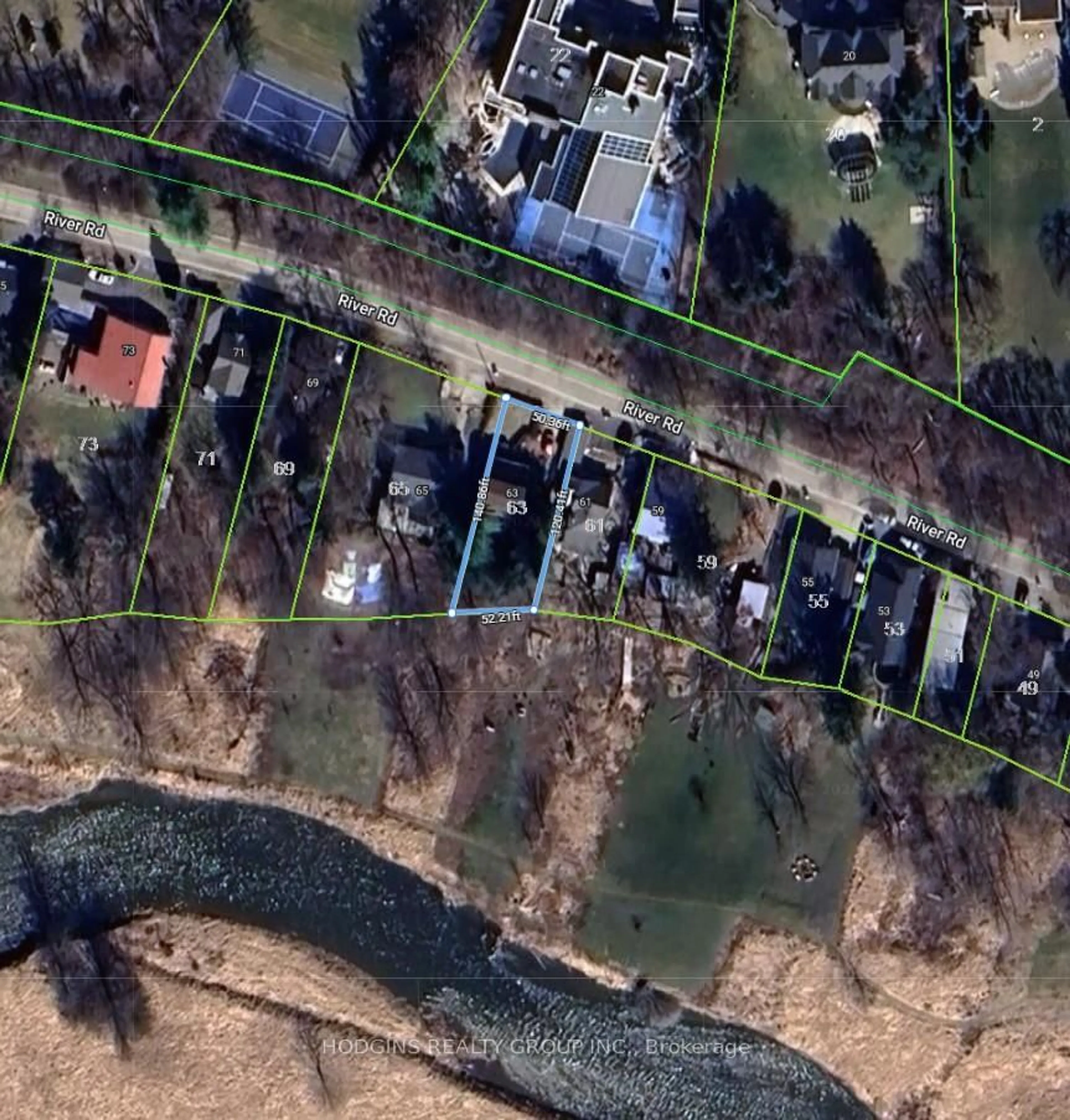 A pic from outside/outdoor area/front of a property/back of a property/a pic from drone, street for 63 River Rd, Brampton Ontario L6X 0A8