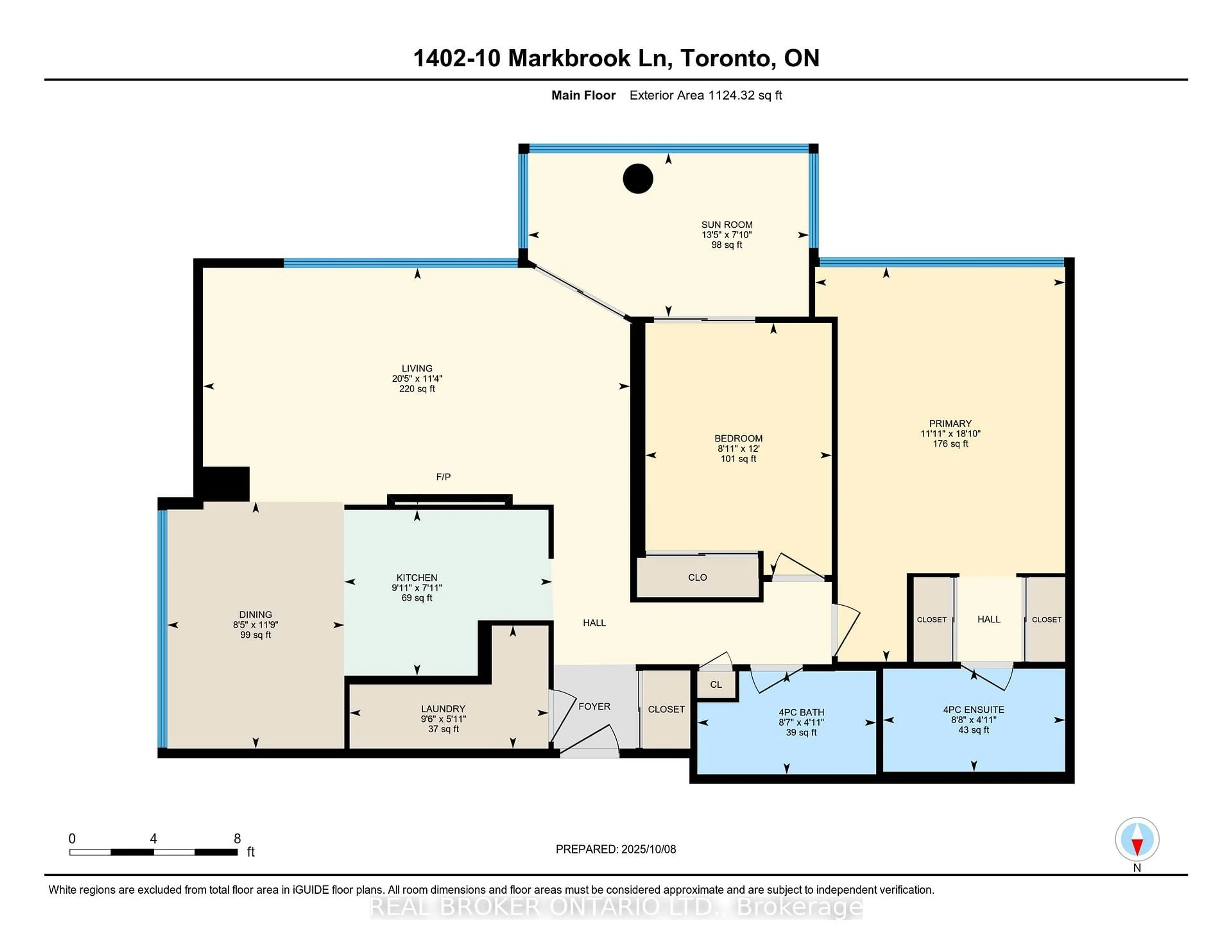 Floor plan for 10 Markbrook Lane #1402, Toronto Ontario M9V 5E3