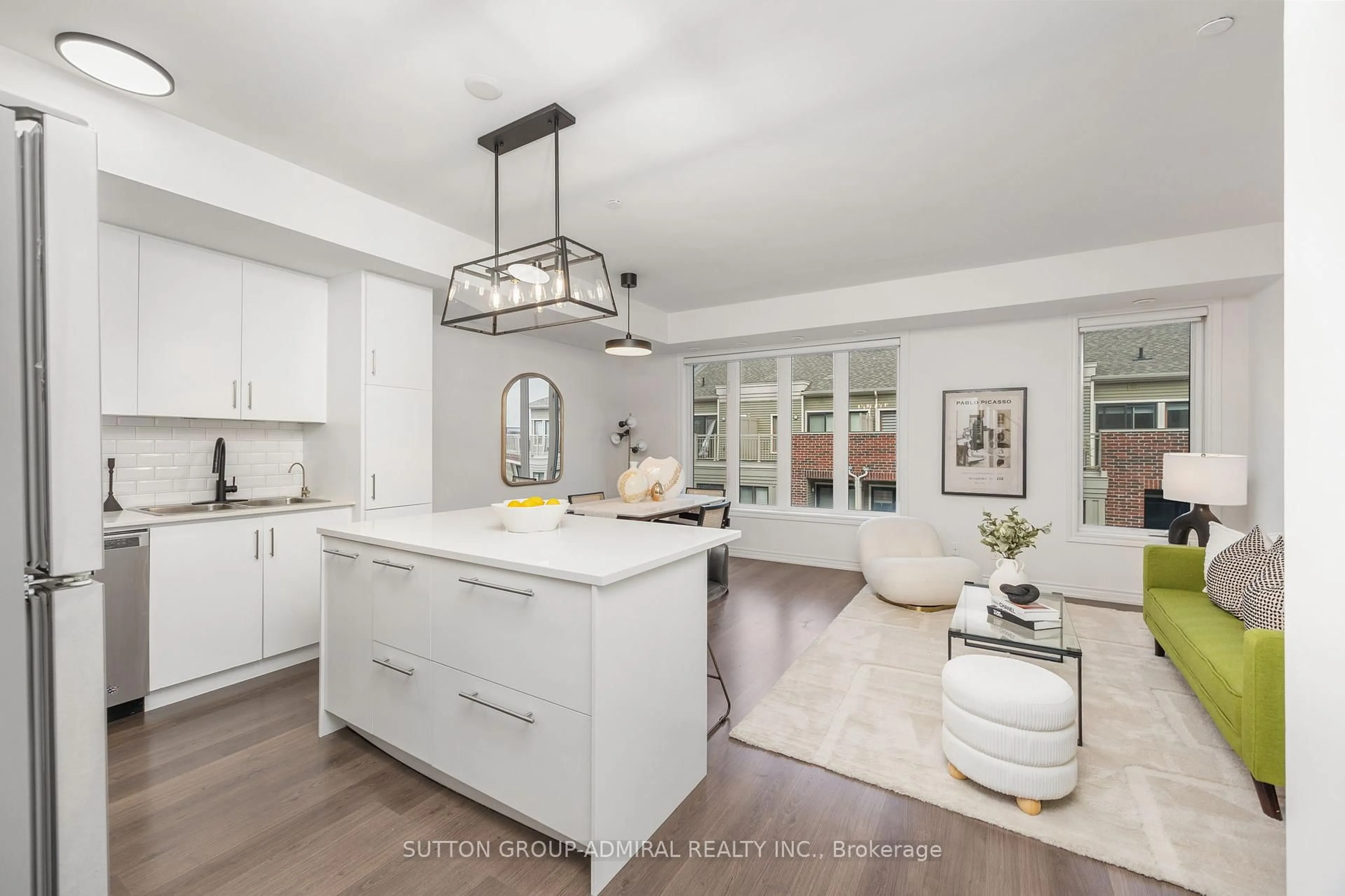 Open concept kitchen, ceramic/tile floor for 125 Long Branch Ave #14, Toronto Ontario M8W 0A9