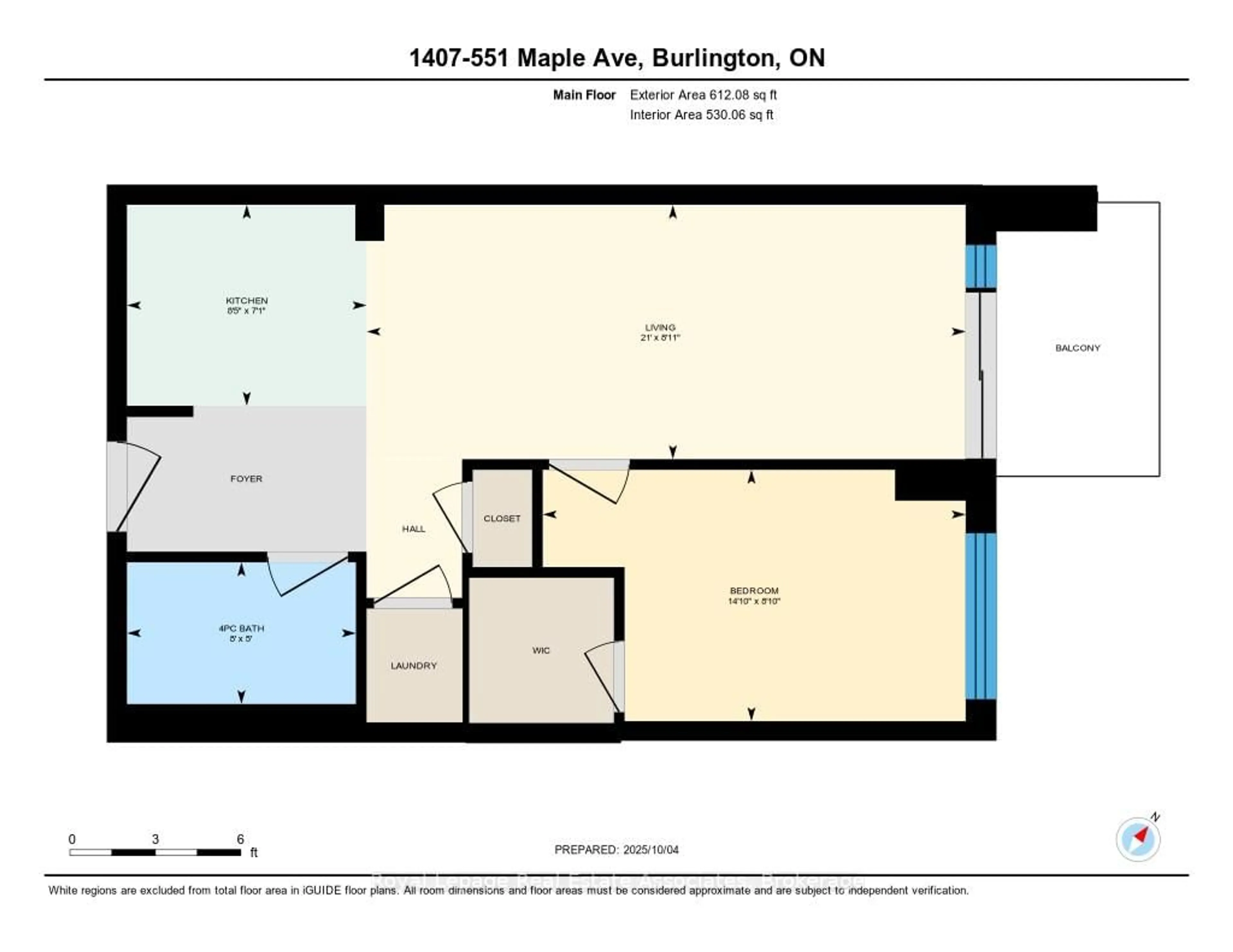 Floor plan for 551 Maple Ave #1407, Burlington Ontario L7S 1M7