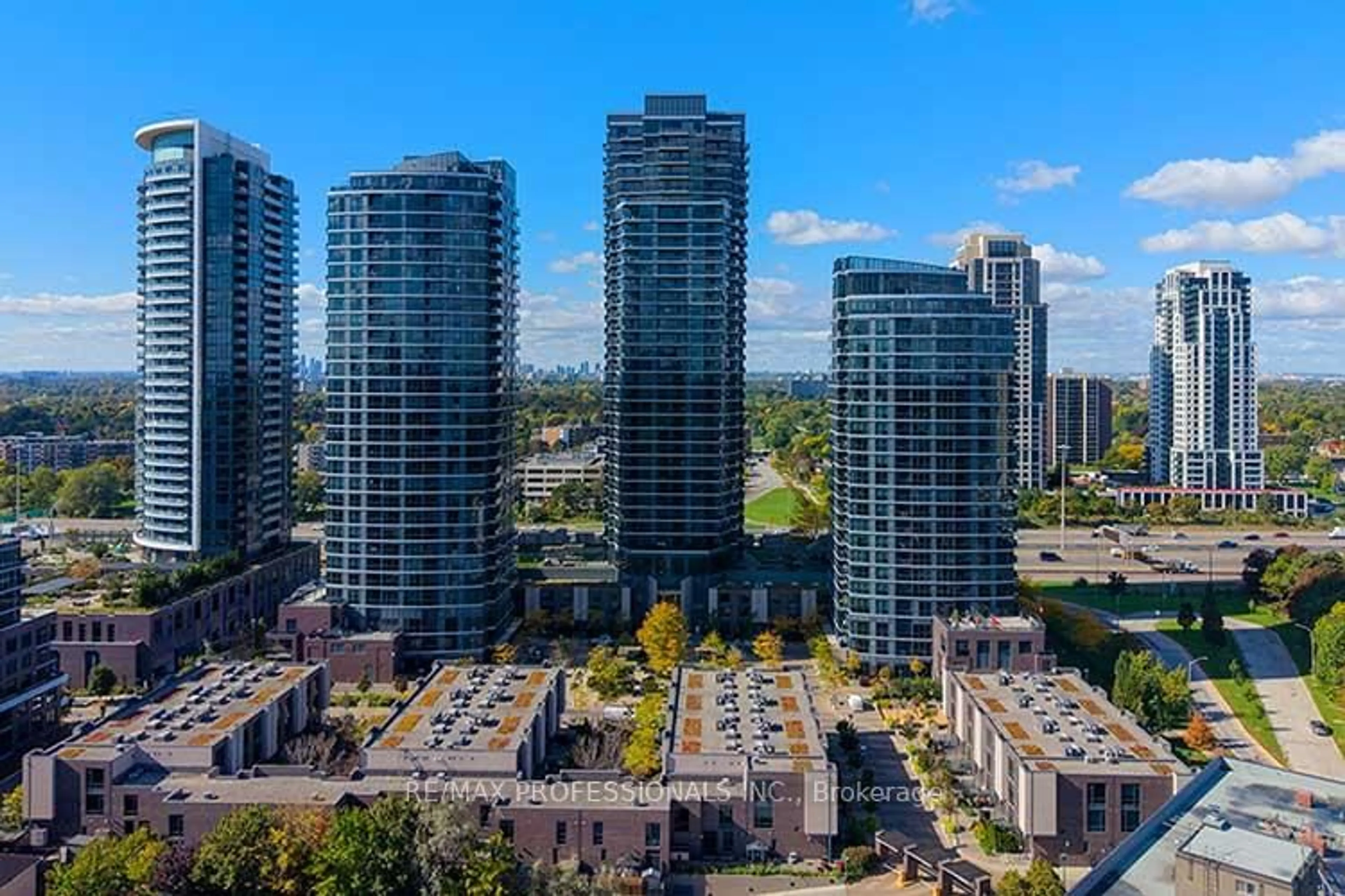 A pic from outside/outdoor area/front of a property/back of a property/a pic from drone, city buildings view from balcony for 1 Valhalla Inn Rd #1202, Toronto Ontario M9B 1S9