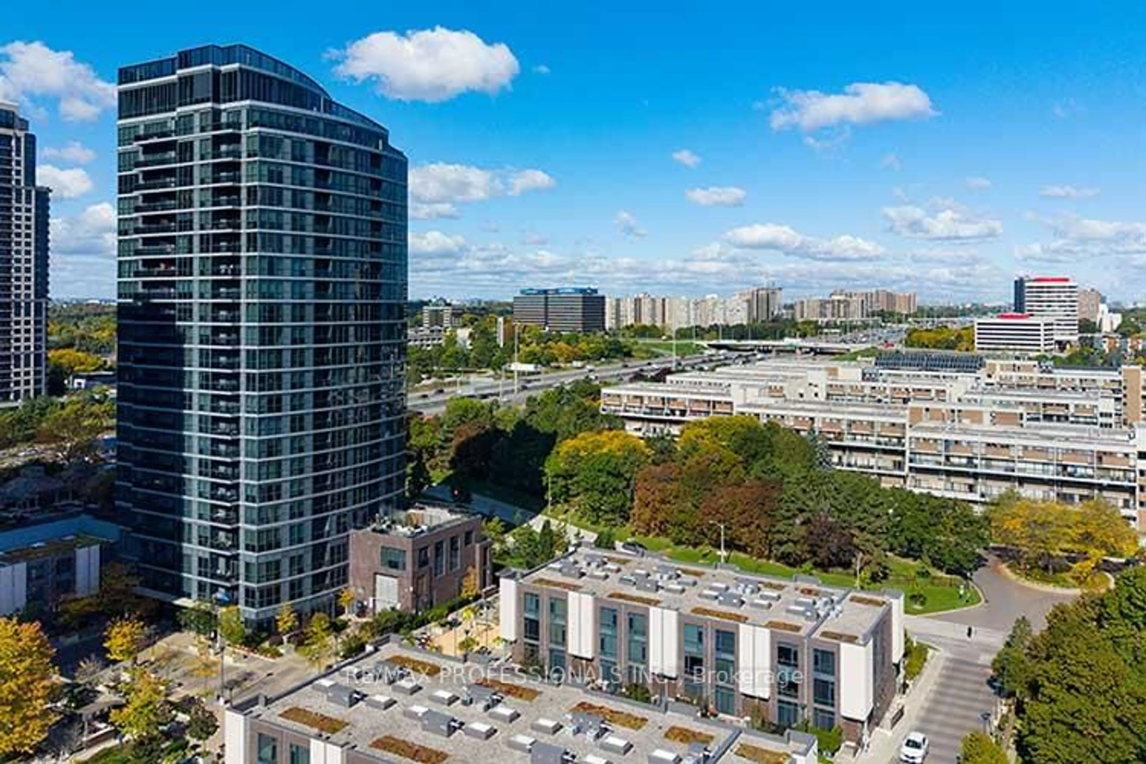 A pic from outside/outdoor area/front of a property/back of a property/a pic from drone, city buildings view from balcony for 1 Valhalla Inn Rd #1202, Toronto Ontario M9B 1S9