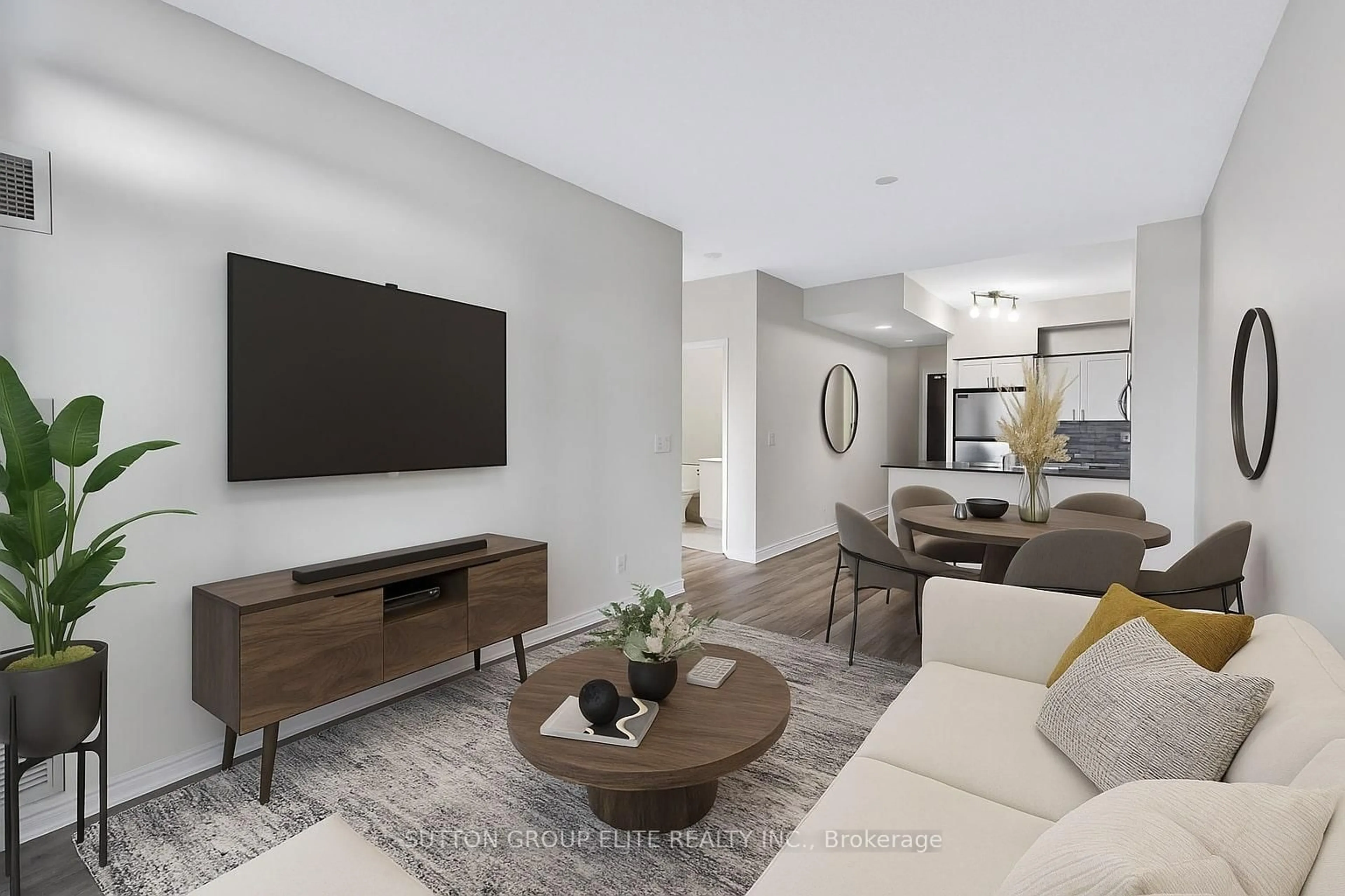Living room with furniture, unknown for 388 Prince Of Wales Dr #1407, Mississauga Ontario L5B 0A1