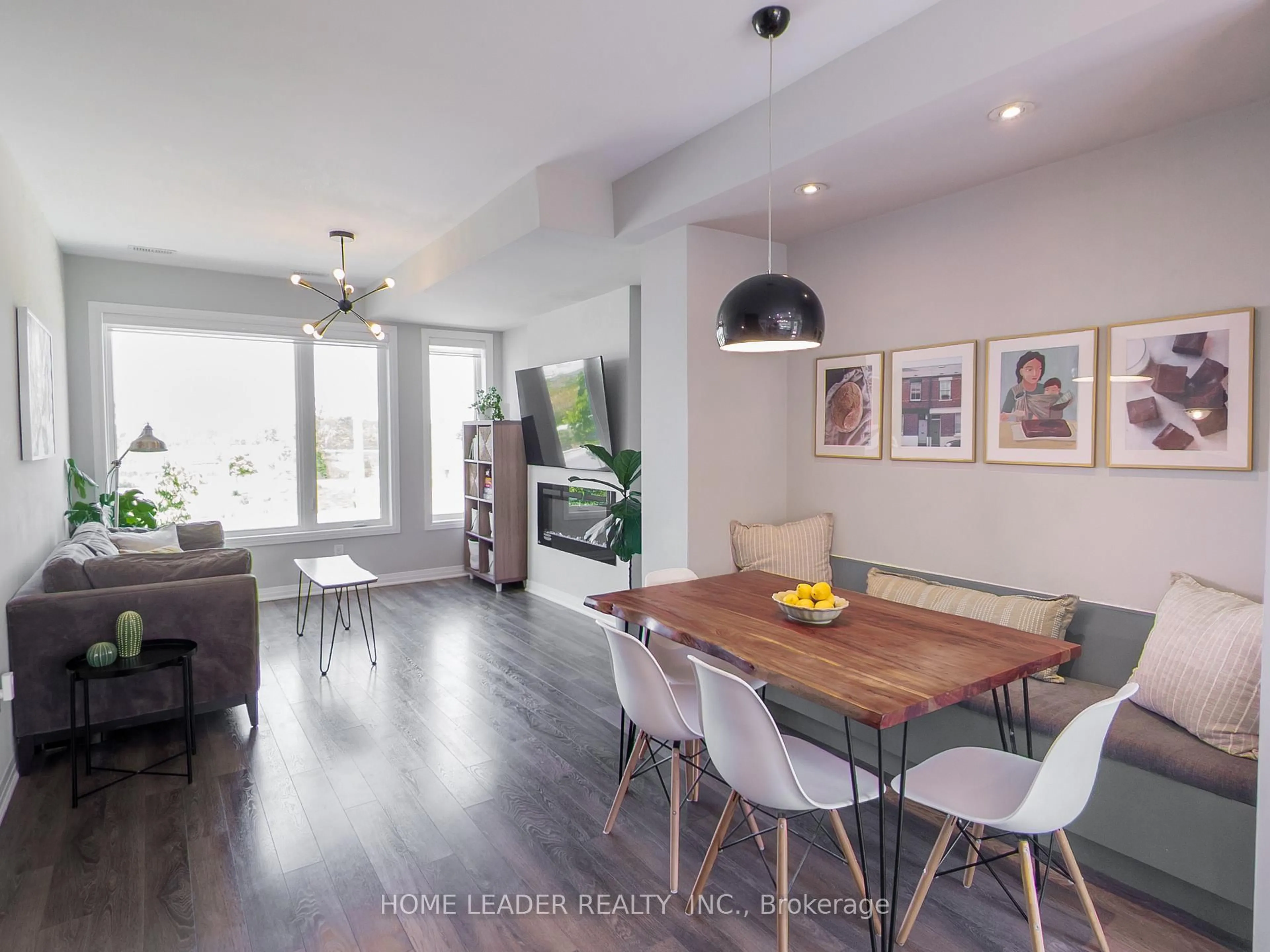 Dining room, wood/laminate floor for 243 Downsview Park Blvd, Toronto Ontario M3K 0A5