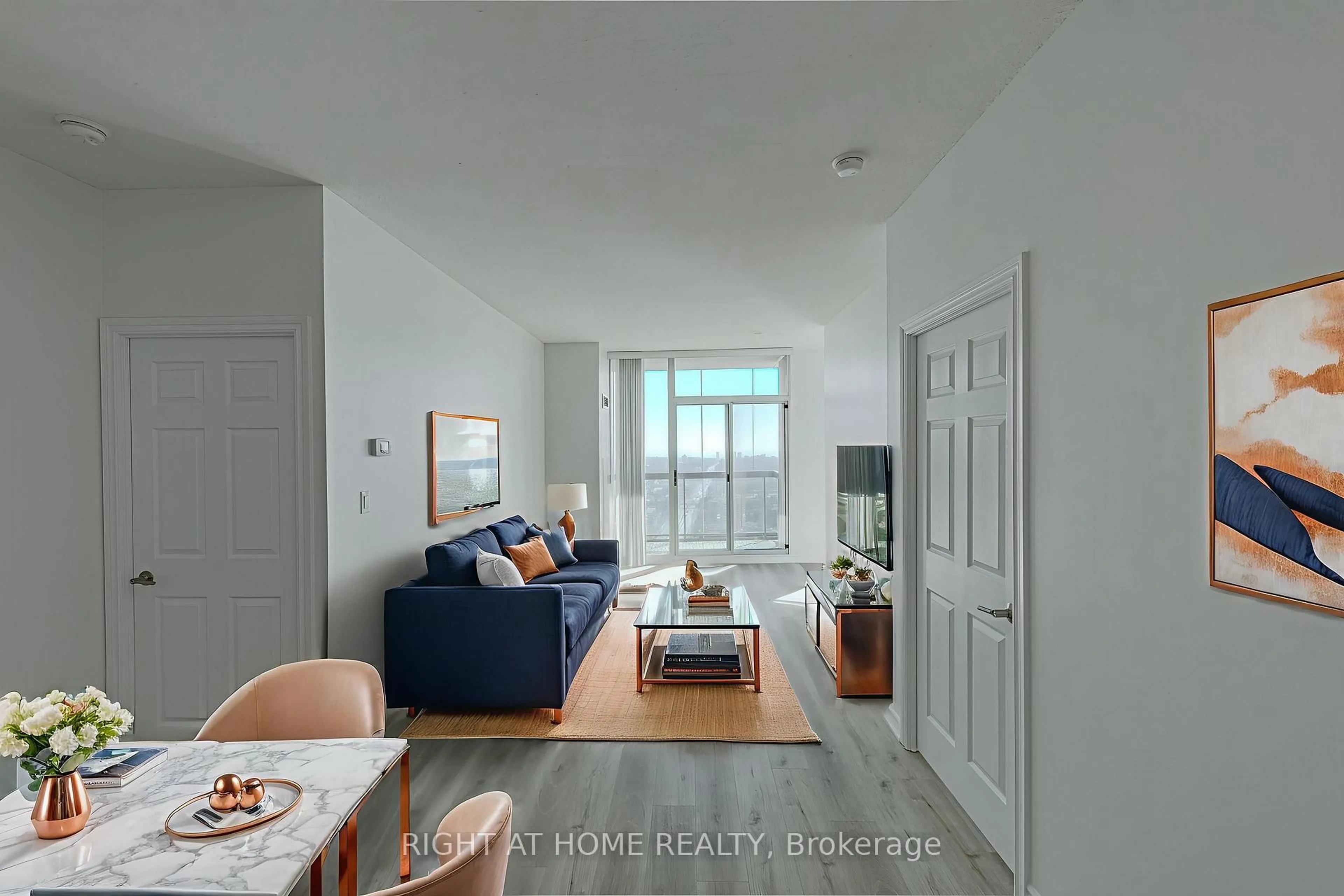 Living room with furniture, unknown for 3504 Hurontario St #3503, Mississauga Ontario L5B 0B9
