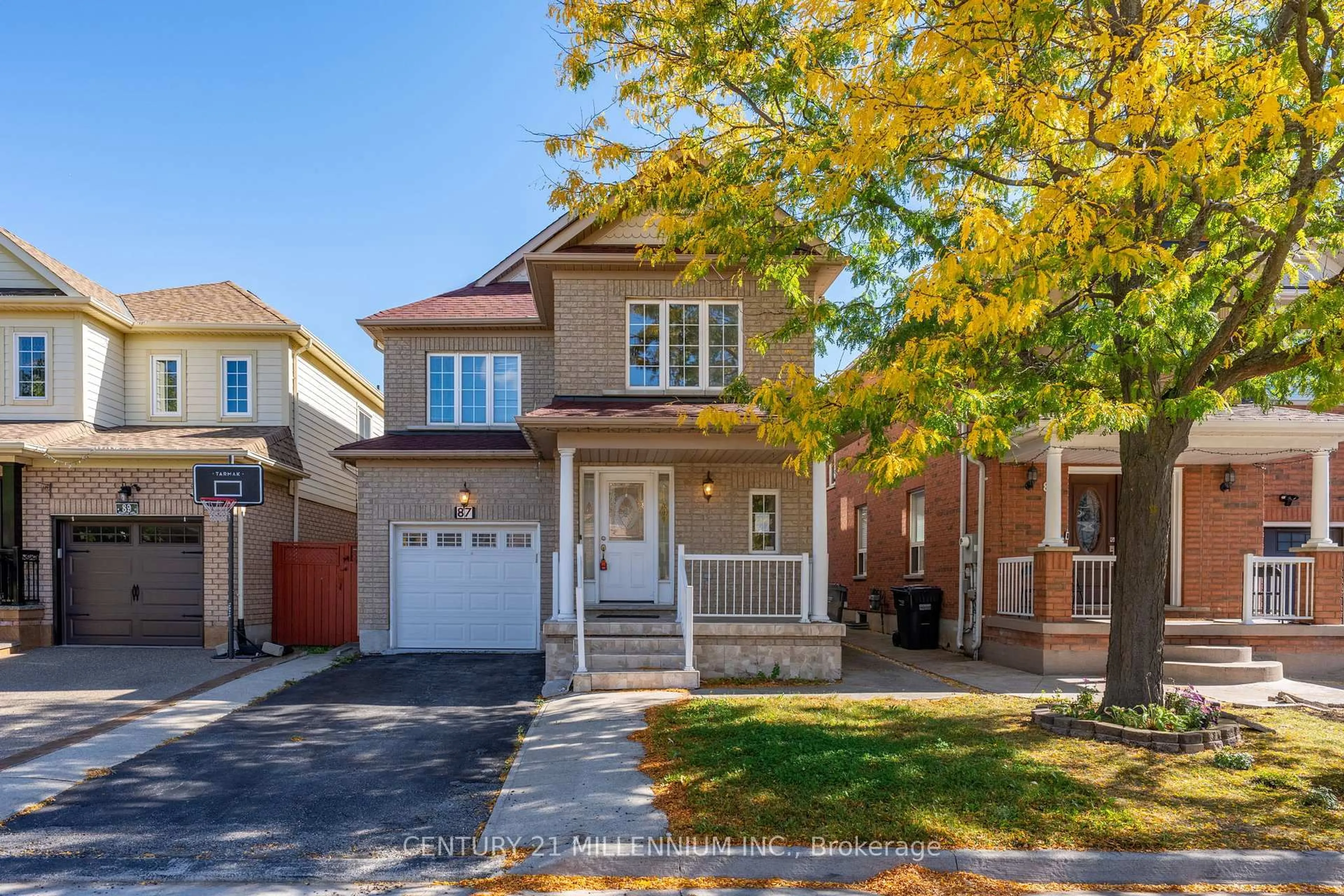 Home with brick exterior material, street for 87 Heartleaf Cres, Brampton Ontario L7A 2B9