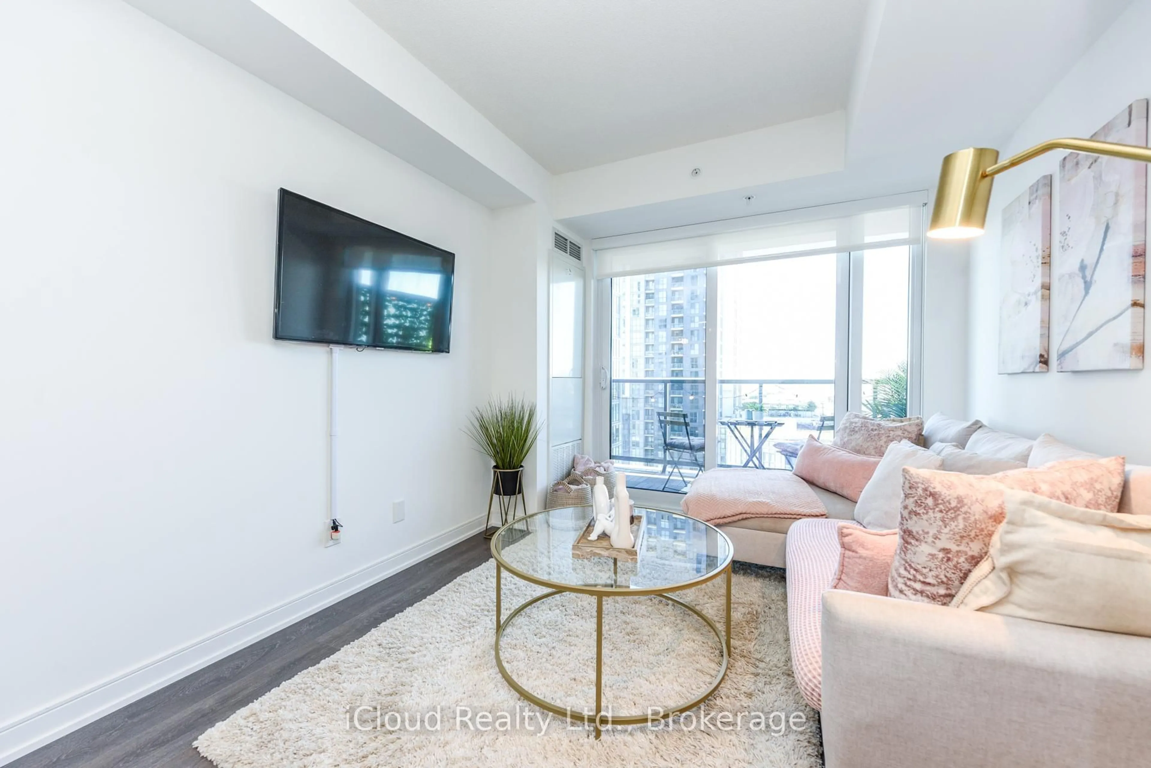 Living room with furniture, unknown for 30 Samuel Wood Way #1201, Toronto Ontario M9B 0C9