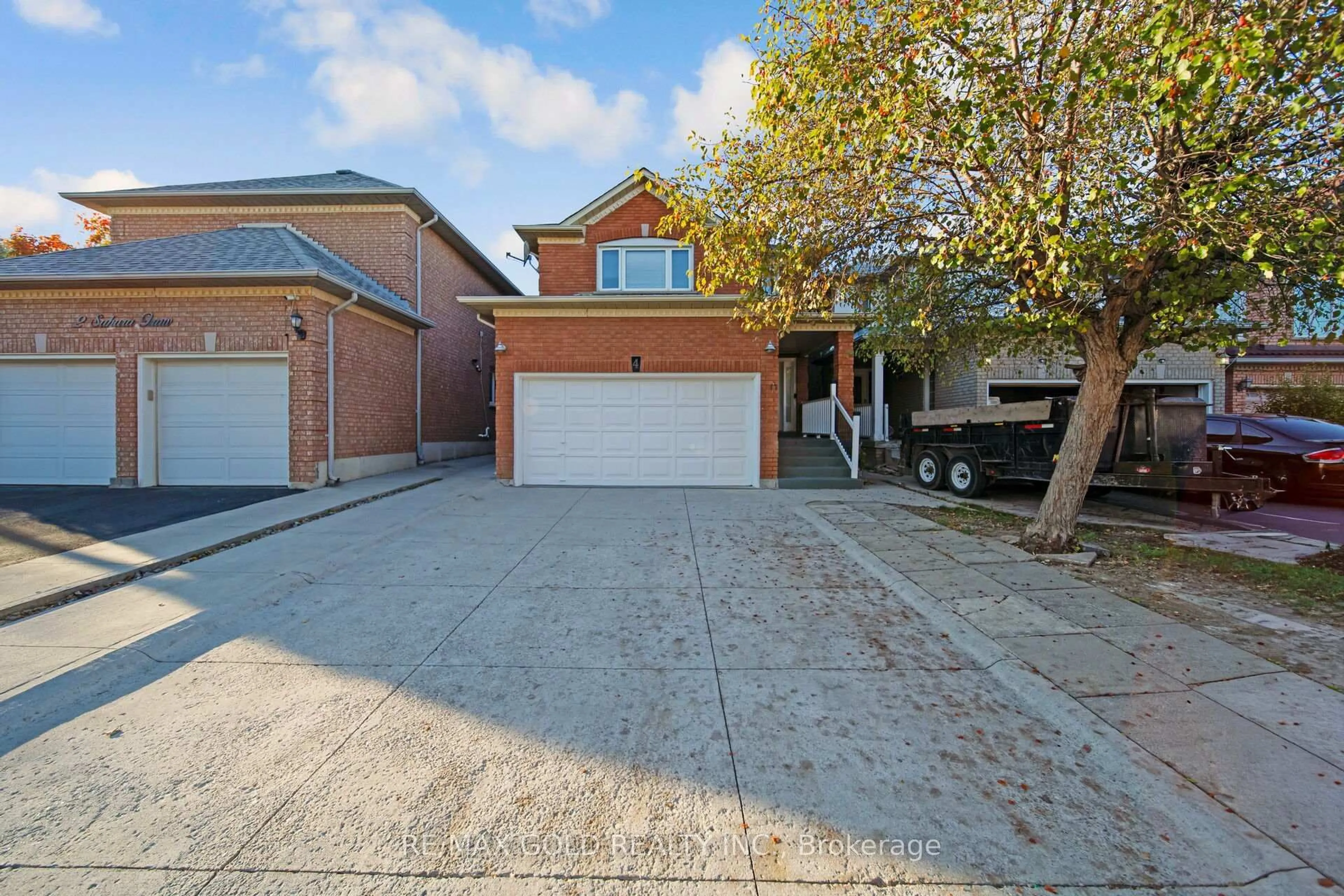 Home with brick exterior material, street for 4 Sahara Tr, Brampton Ontario L6R 1P2