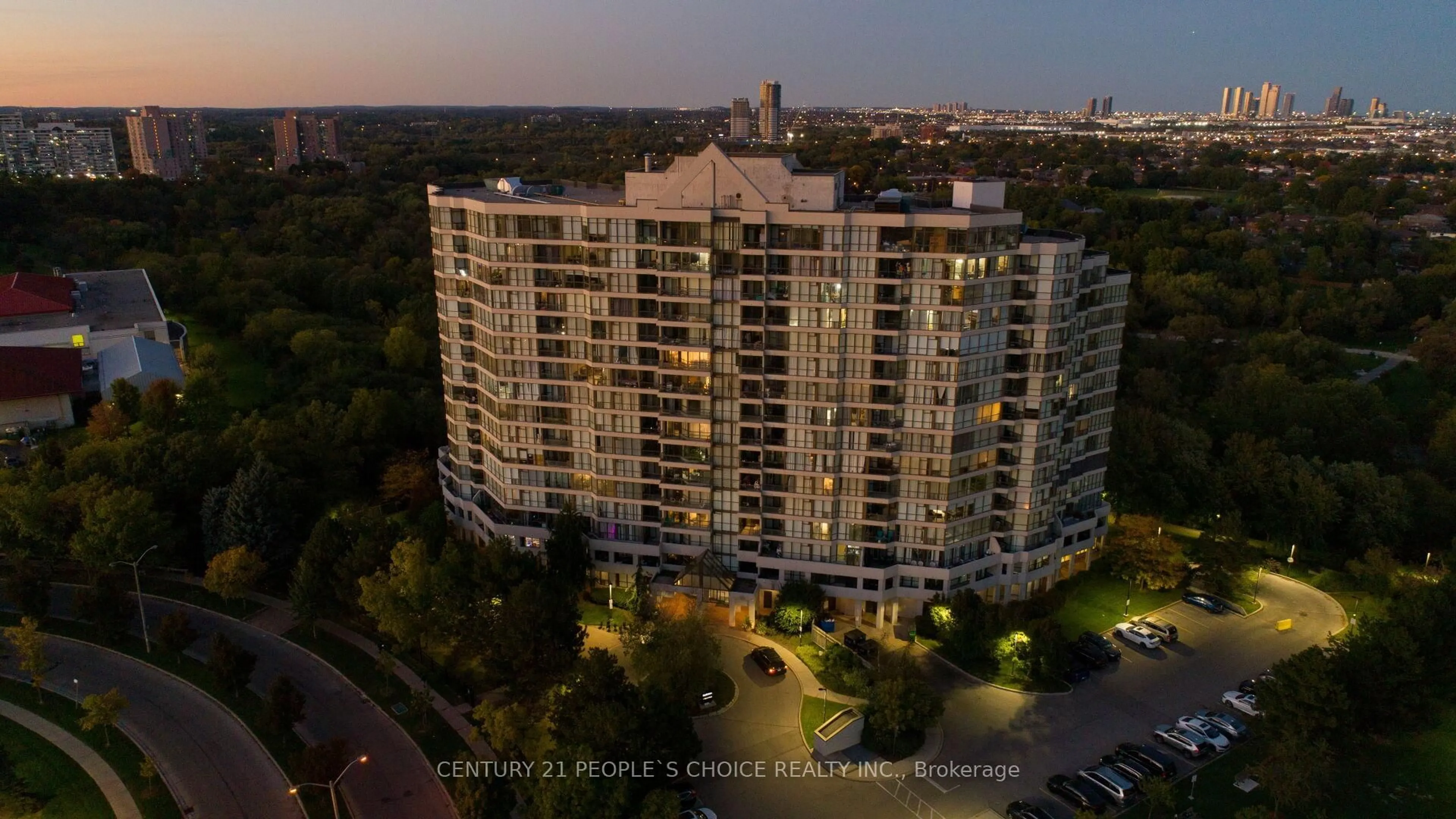 A pic from outside/outdoor area/front of a property/back of a property/a pic from drone, city buildings view from balcony for 1 Rowntree Rd #1408, Toronto Ontario M9V 5G7