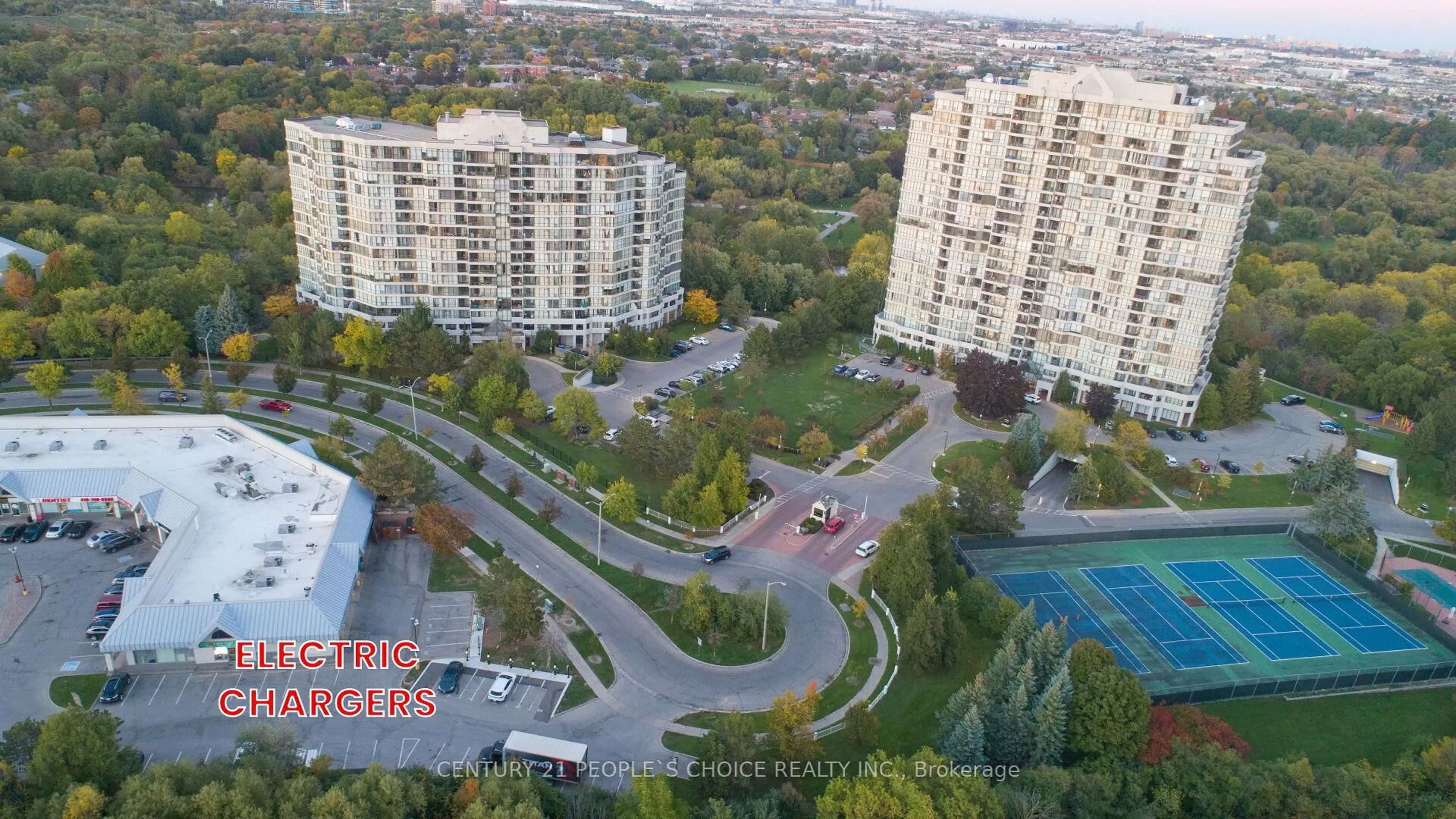 A pic from outside/outdoor area/front of a property/back of a property/a pic from drone, city buildings view from balcony for 1 Rowntree Rd #1408, Toronto Ontario M9V 5G7