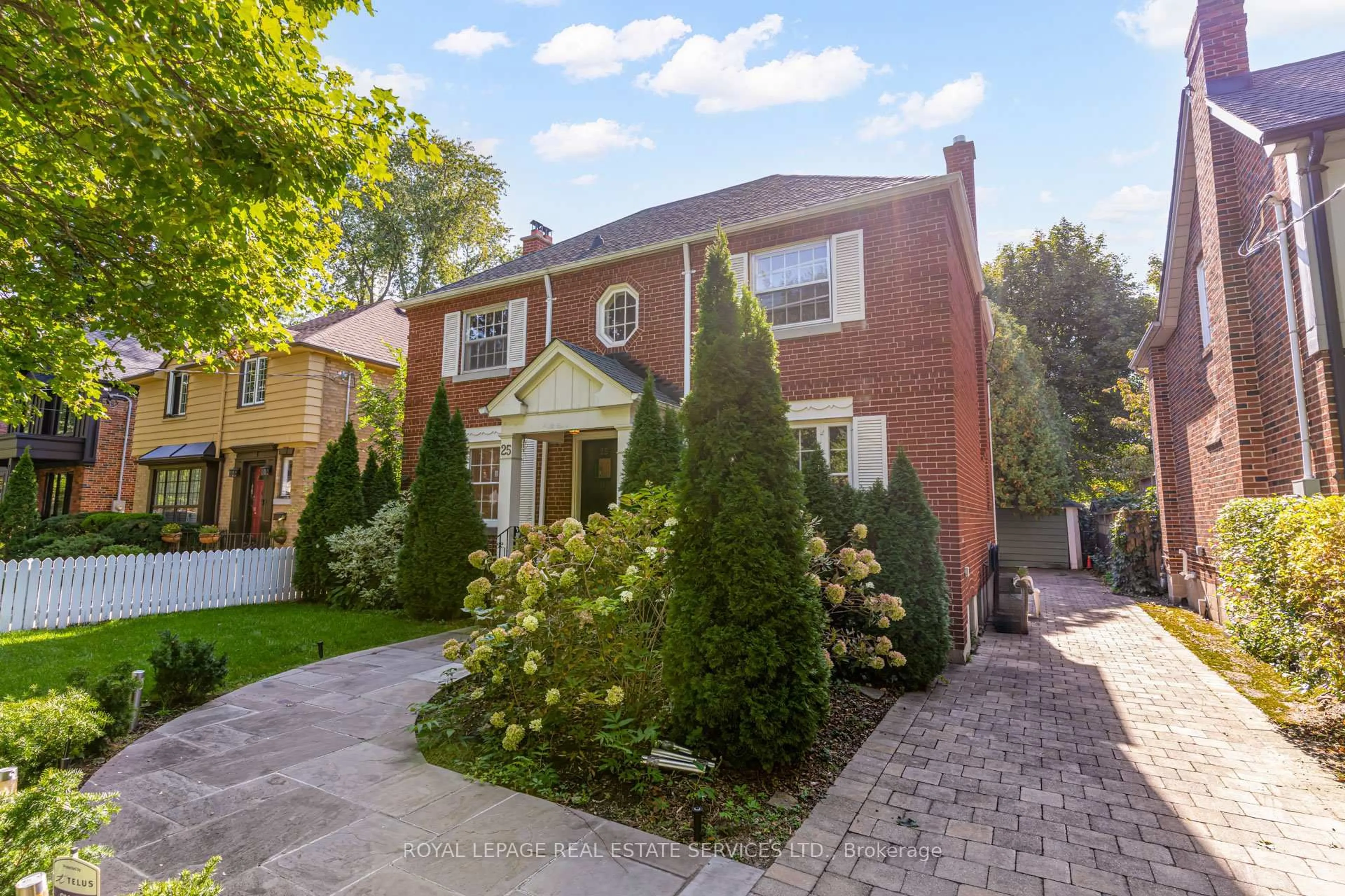 Home with brick exterior material, street for 25 Ashton Manr, Toronto Ontario M8Y 2N6