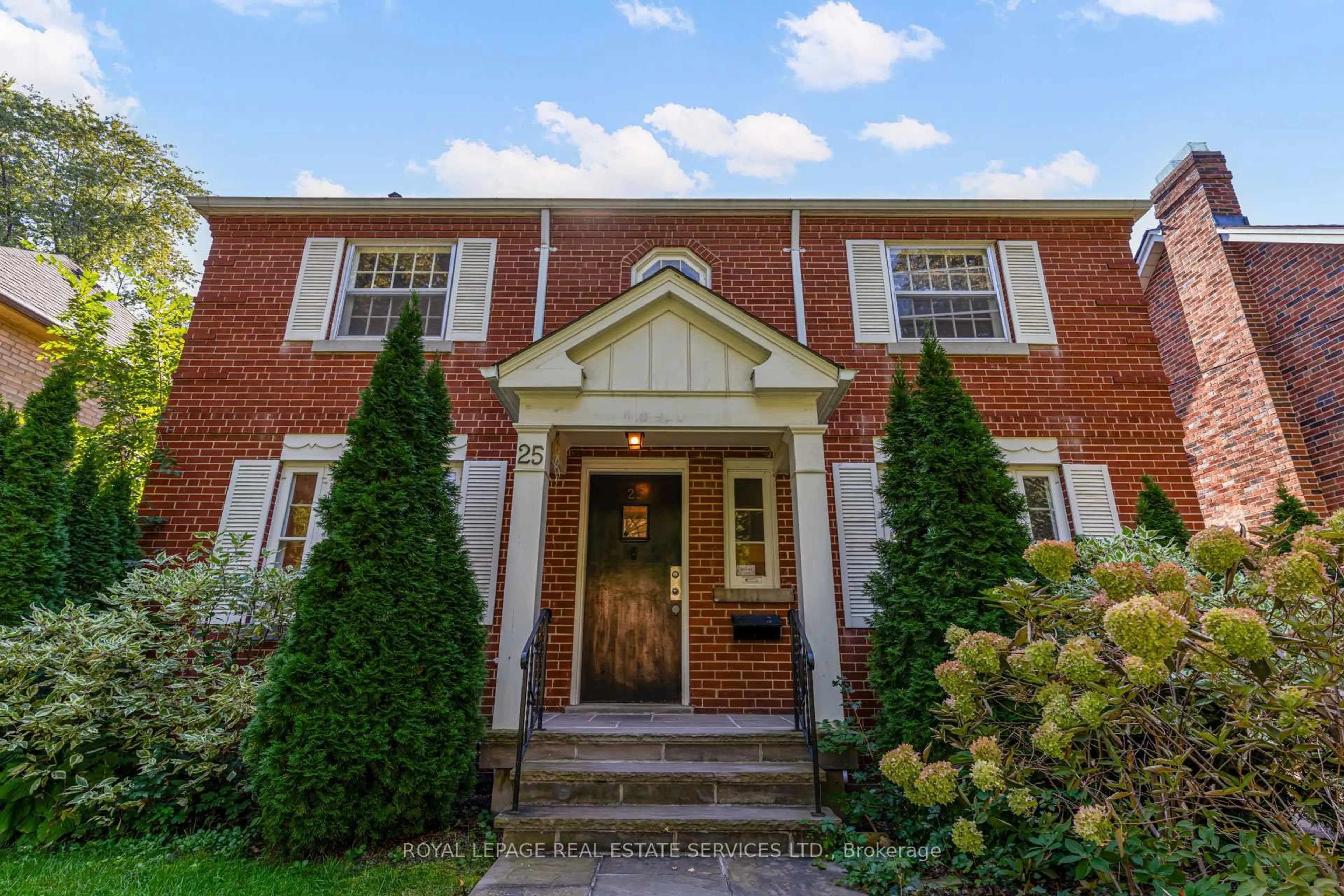 Home with brick exterior material, street for 25 Ashton Manr, Toronto Ontario M8Y 2N6